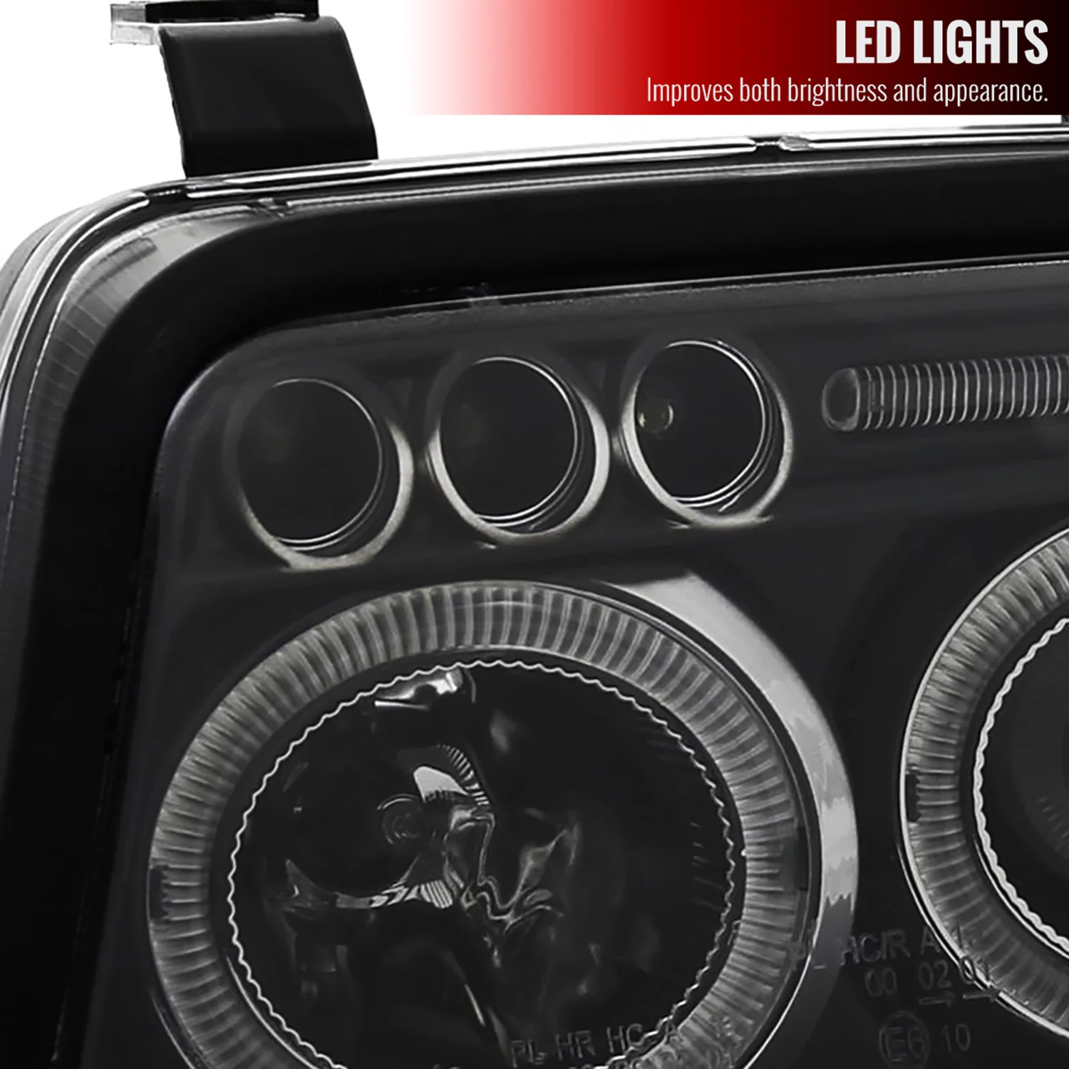 1999-2001 Audi A4/S4 Dual Halo Projector Headlights Matte Black/Clear Lens - Image 6