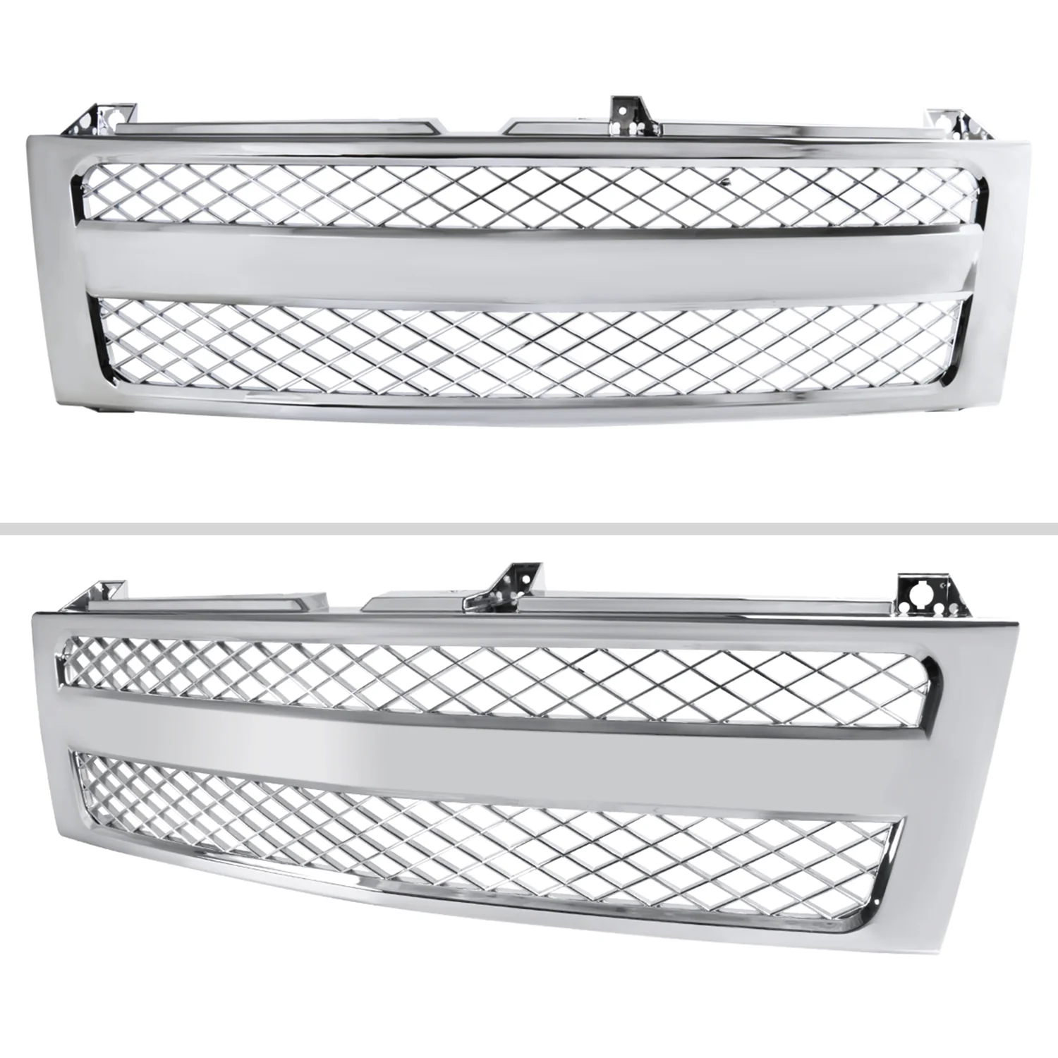 1999-2002 Chevrolet Silverado Chrome ABS V2 Honeycomb Mesh Grille - Image 2