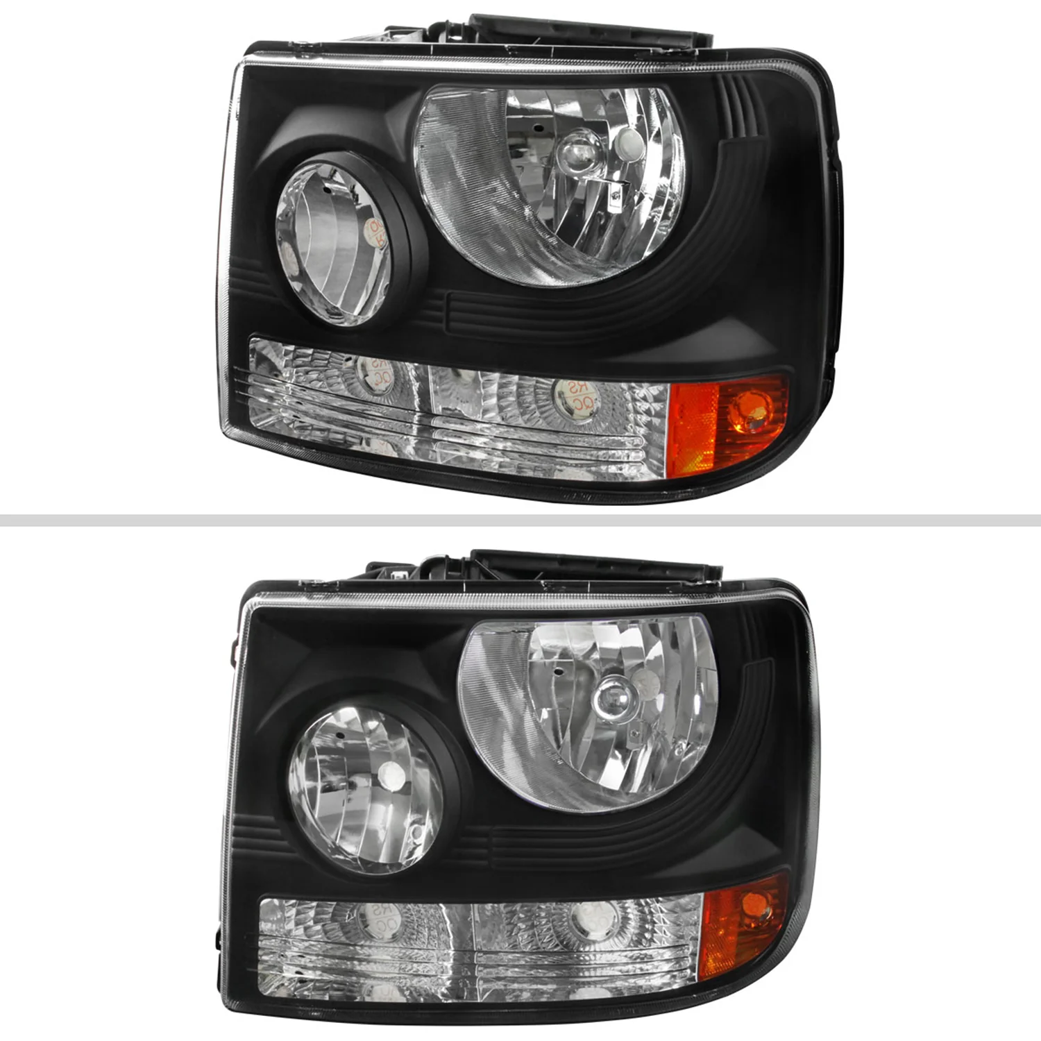 1999-2002 Chevy Silverado 1500 2500/Tahoe Suburban Factory Headlights Black - Image 2