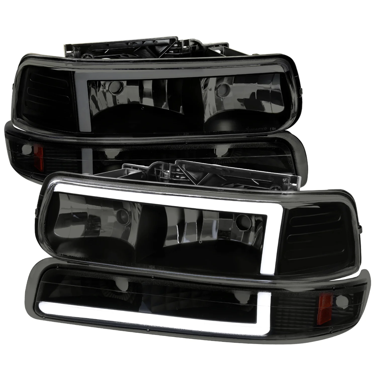 1999-2002 Chevy Silverado 1500 2500 /Tahoe Suburban LED Headlights Smoke