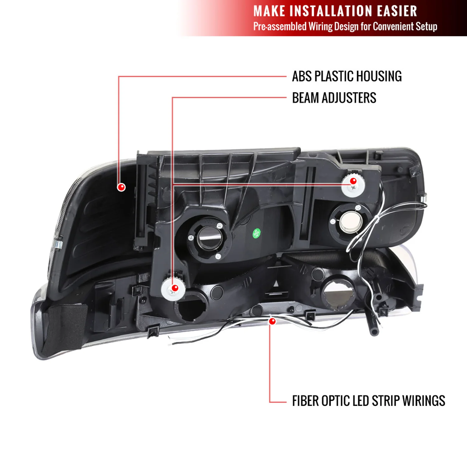 1999-2002 Chevy Silverado 1500 2500 /Tahoe Suburban LED Headlights Smoke - Image 8