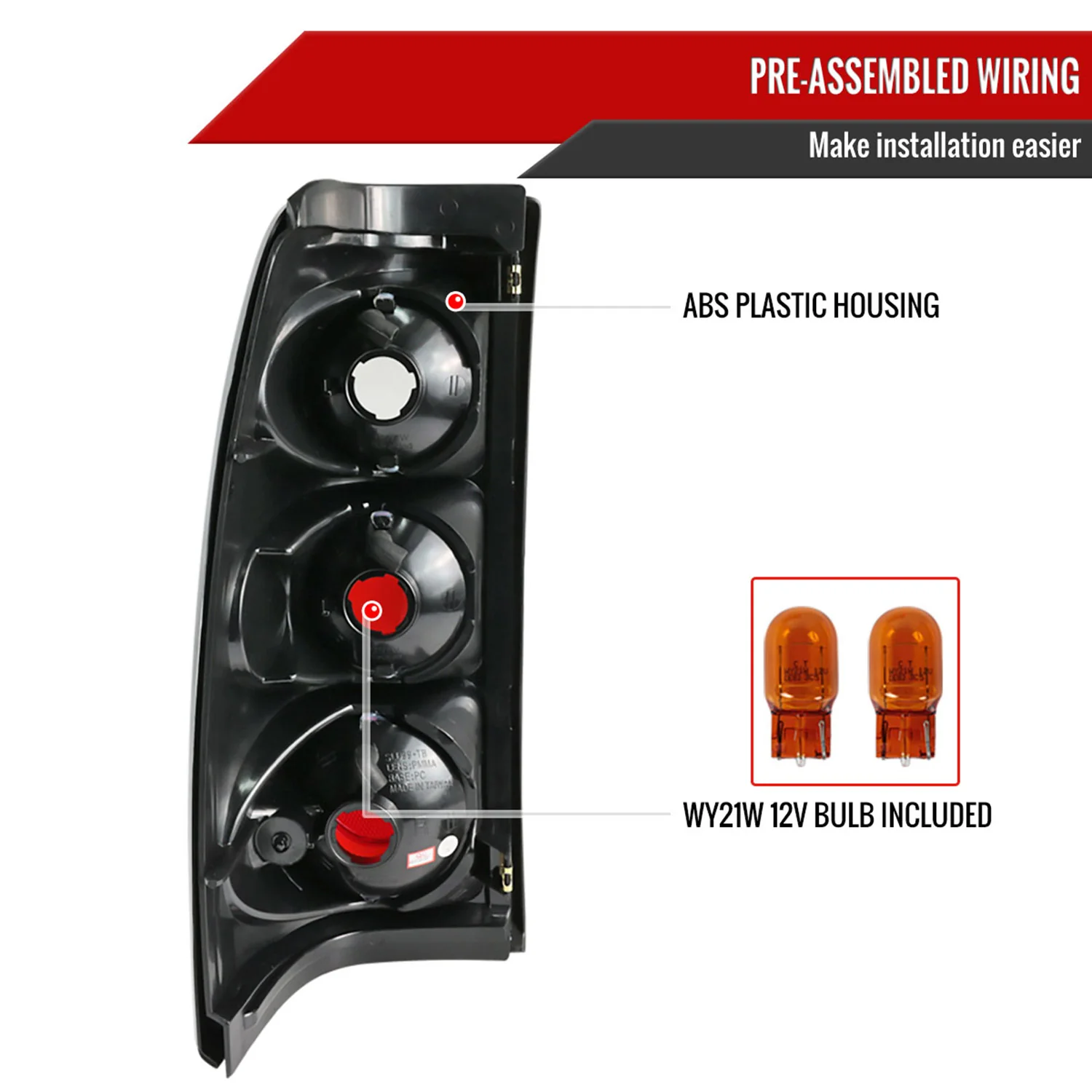 1999-2002 Chevy Silverado/ 1999-2006 GMC Sierra Tail Lights Chrome/Clear Lens - Image 9