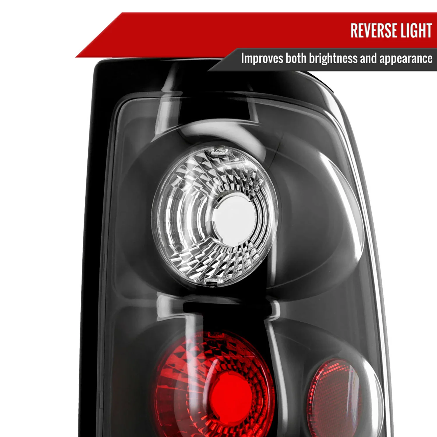 1999-2002 Chevy Silverado/ 1999-2006 GMC Sierra Tail Lights Matte Black/Clear - Image 2