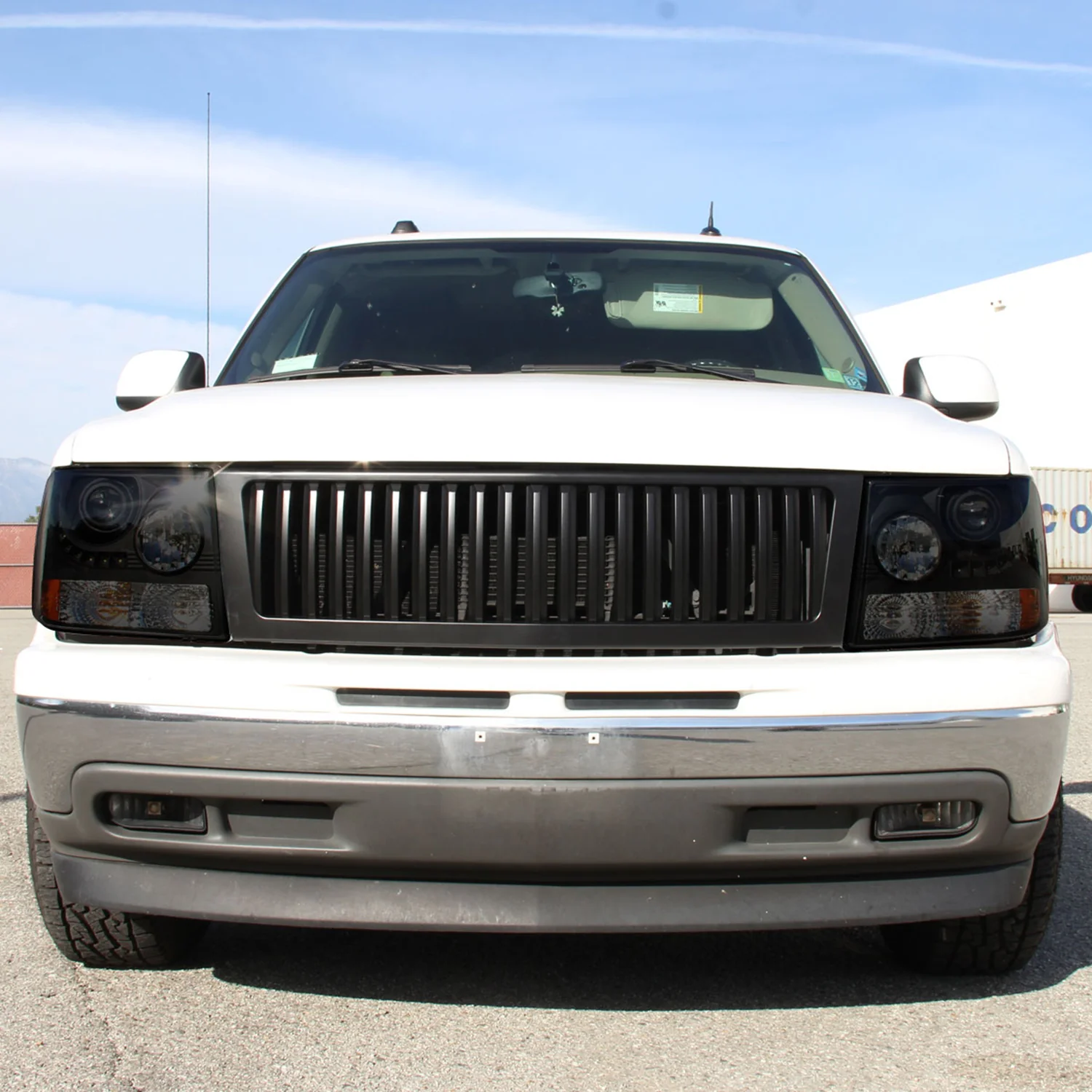 1999-2002 Chevy Silverado 1PC Headlights LED Light&Bumper Lights Black - Image 10