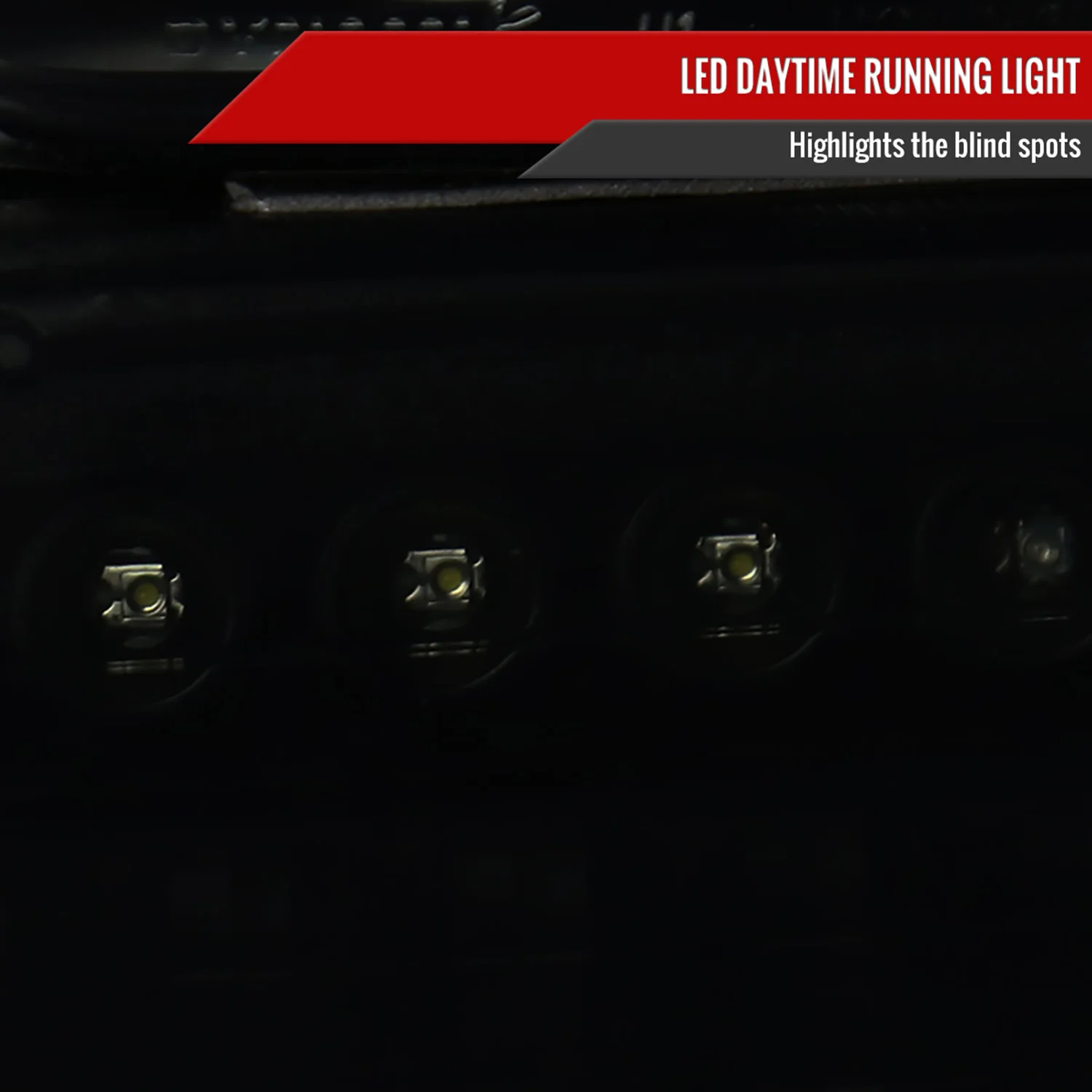1999-2002 Chevy Silverado/ Chevy Tahoe/Suburban Dual Halo Headlights LED Black - Image 6