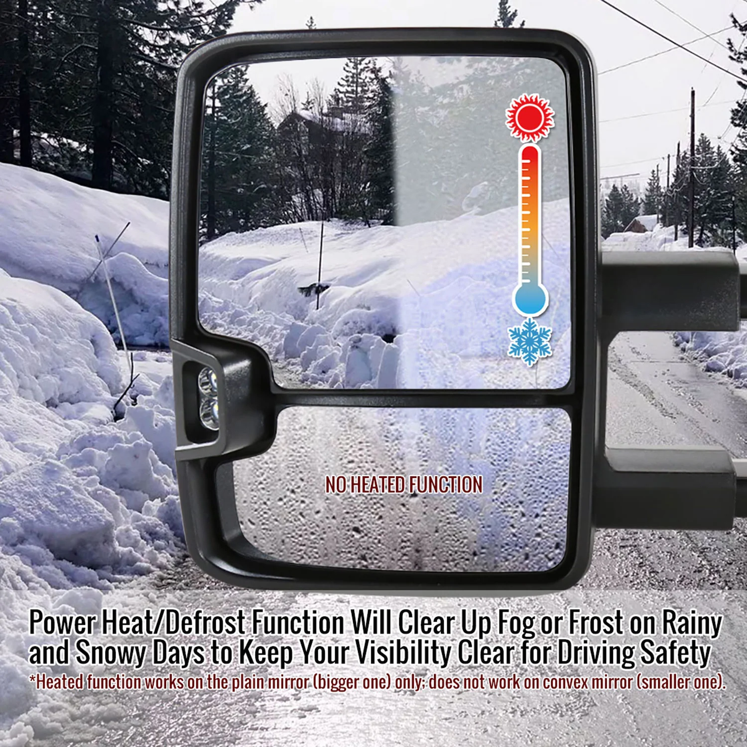 1999-2002 Chevy Silverado/Tahoe/Sierra/Yukon Heated Towing Mirrors Amber - Image 9