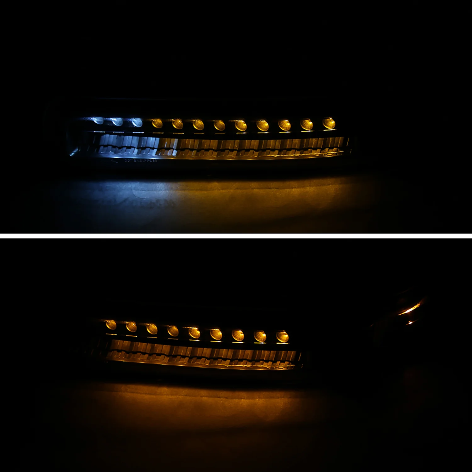 1999-2002 Chevy Silverado/ Tahoe/Suburban Dual Halo Headlights LED Black - Image 7