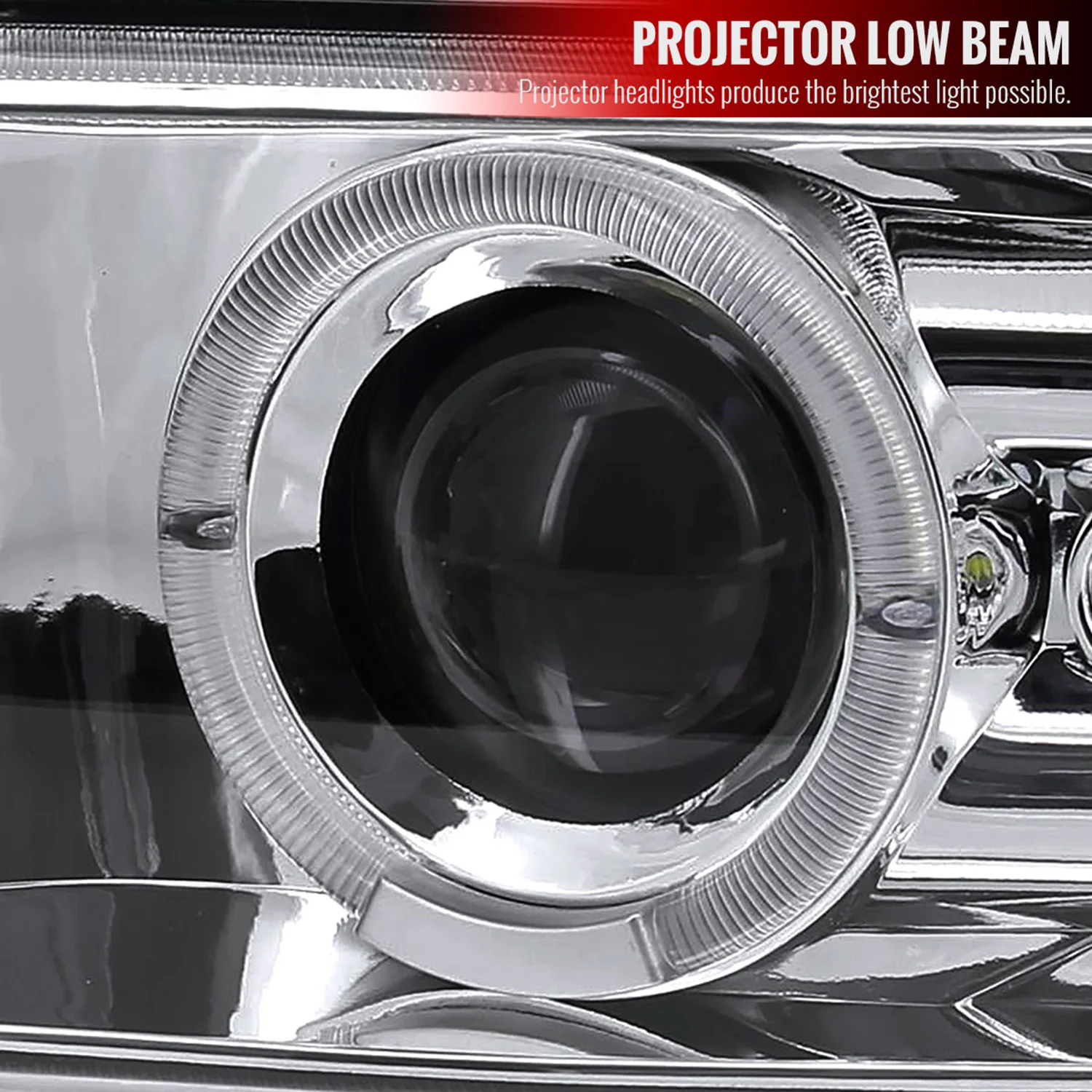 1999-2002 Chevy Silverado/ Tahoe/Suburban Dual Halo Headlights LED Chrome - Image 3