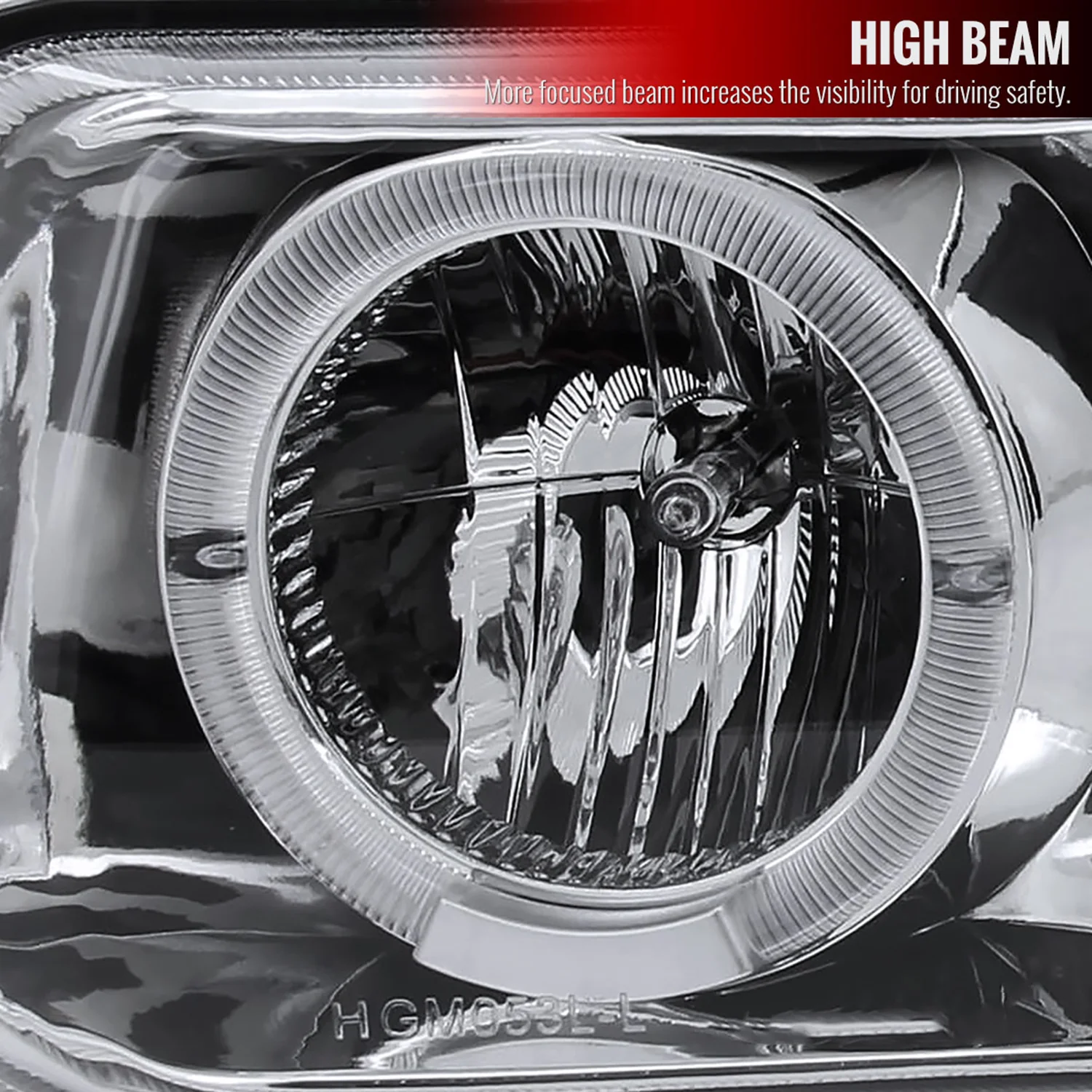 1999-2002 Chevy Silverado/ Tahoe/Suburban Dual Halo Headlights LED Chrome - Image 4