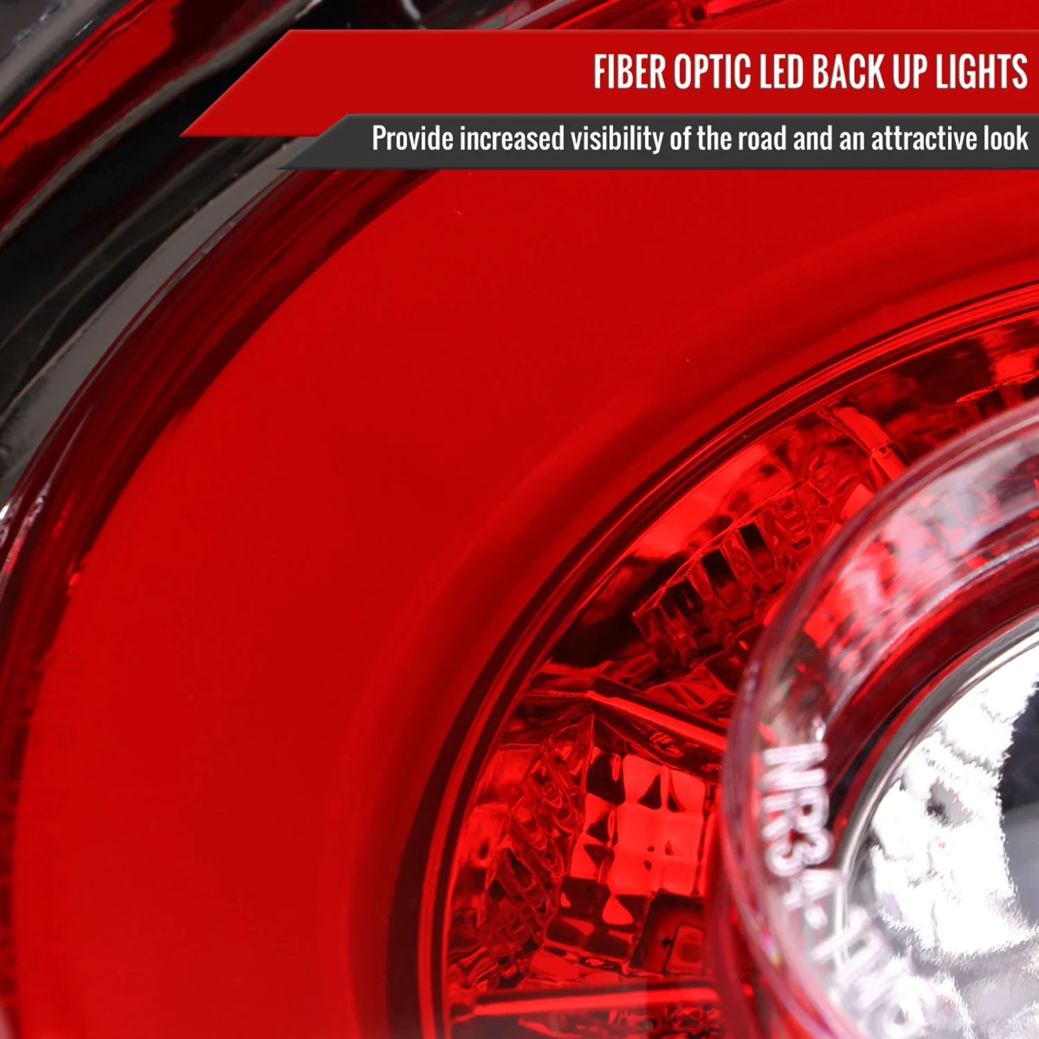 1999-2002 Nissan Skyline GT R34 JDM Red LED Tail Lights Chrome/Red Lens - Image 3