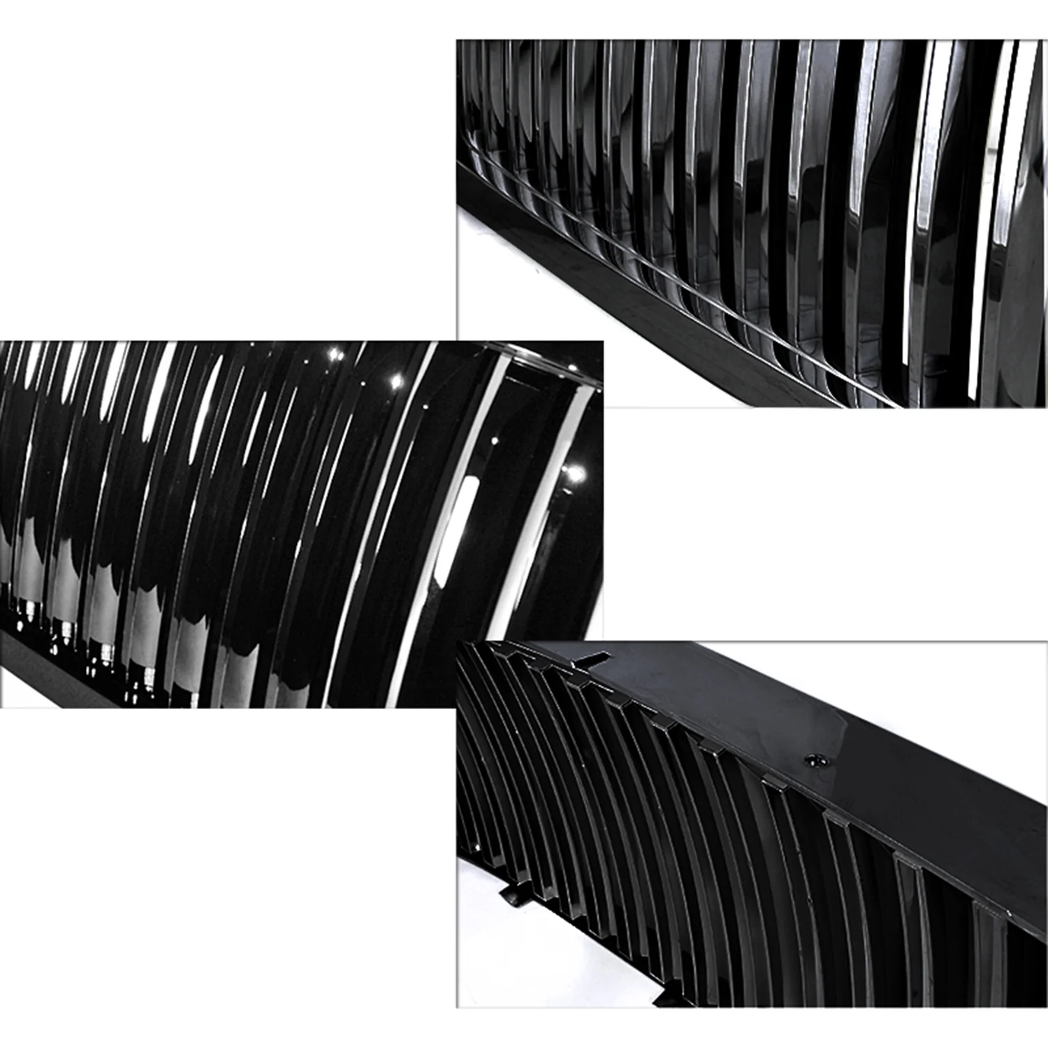 1999-2004 F-250/F-350/Excursion Black ABS Vertical Grille - Image 2