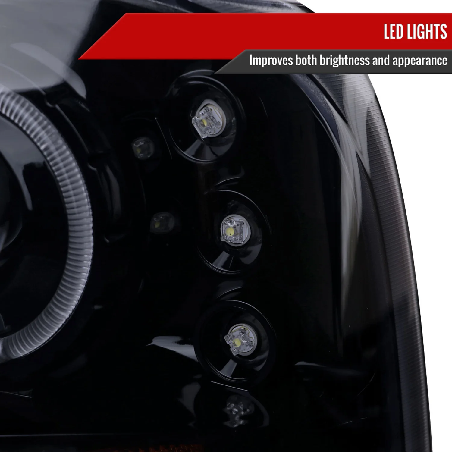 1999-2004 Ford Excursion F-250 F-350 F-450 F-550 Dual Halo Headlights Smoke - Image 5