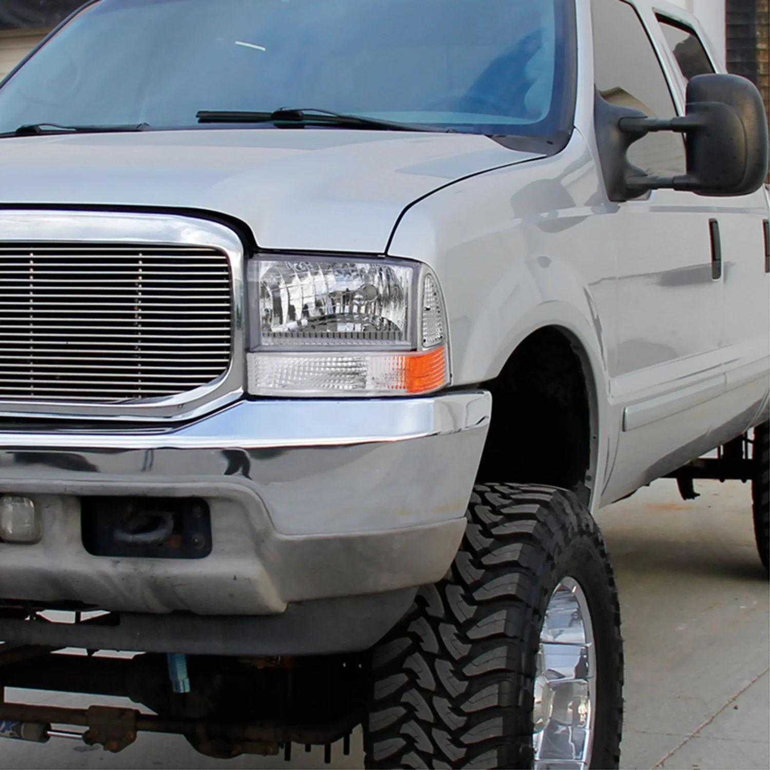 1999-2004 Ford F-250/F-350/F-450/F-550/Excursion Corner Lights Chrome/Clear - Image 8