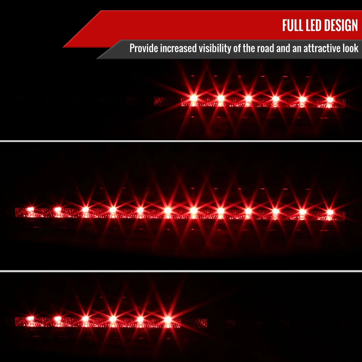 1999-2004 Ford Mustang LED 3rd Brake Light Chrome Housing/Smoke Lens - Image 2