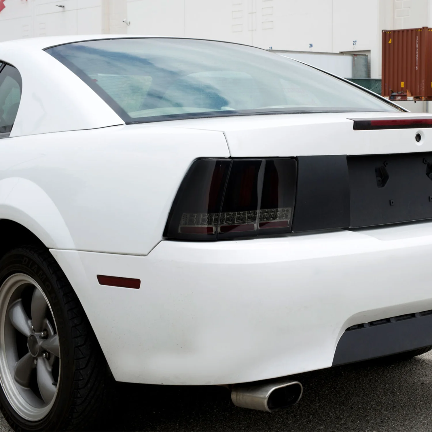 1999-2004 Ford Mustang Red Marker LED Tail Lights Glossy Black/Smoke - Image 9