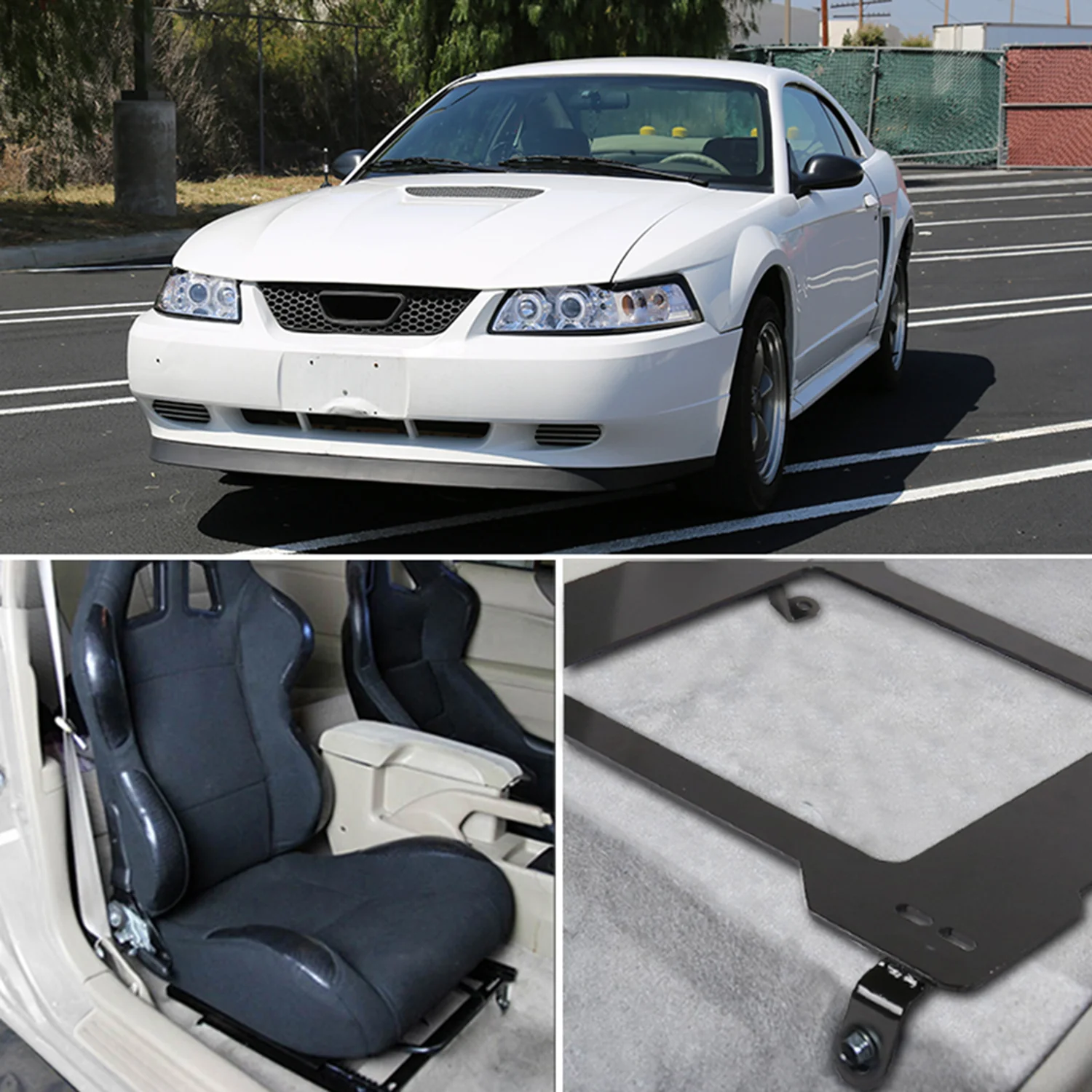 1999-2004 Ford Mustang Tensile Steel 4/5/6-Point Racing Seat Mounting Brackets - Image 8