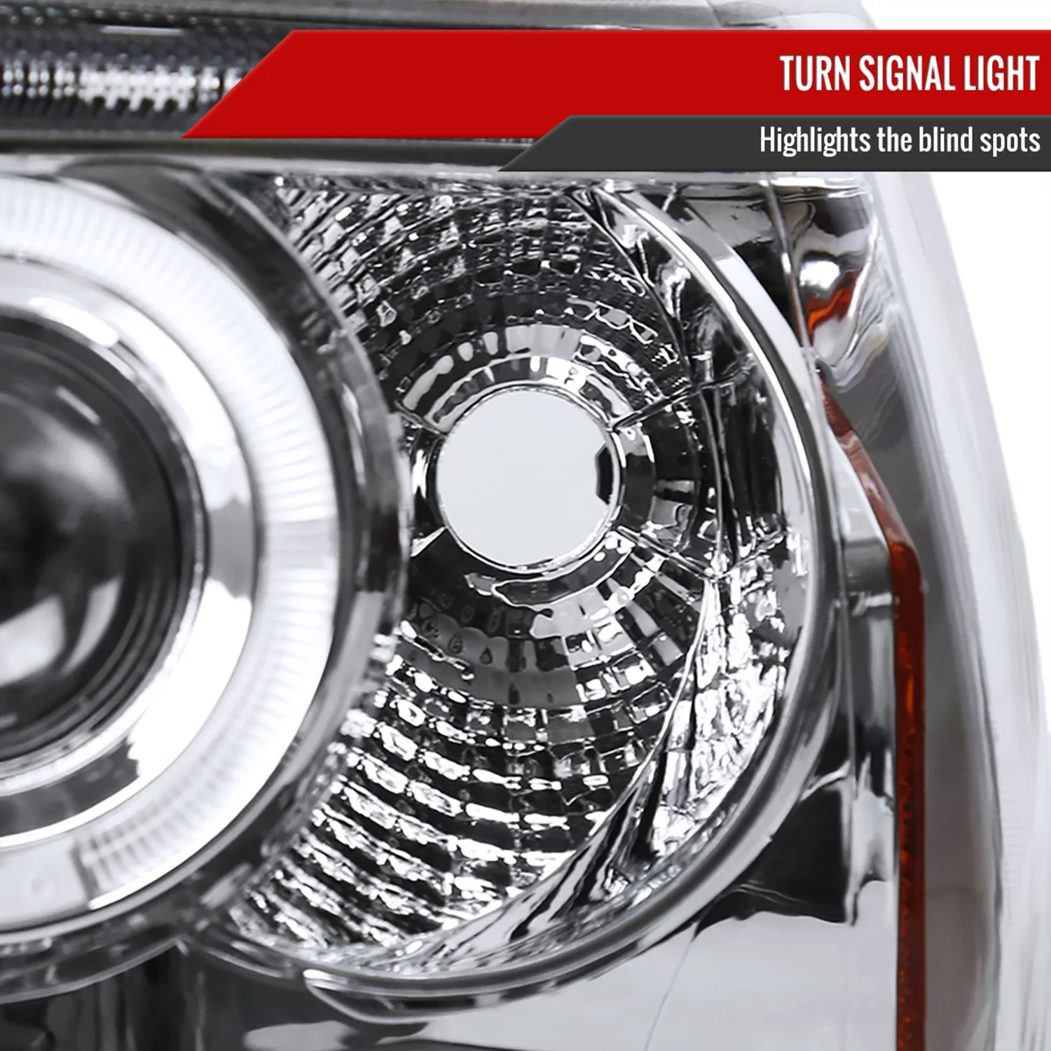 1999-2004 Jeep Grand Cherokee Dual Halo Projector Headlights Chrome/Clear Lens - Image 6