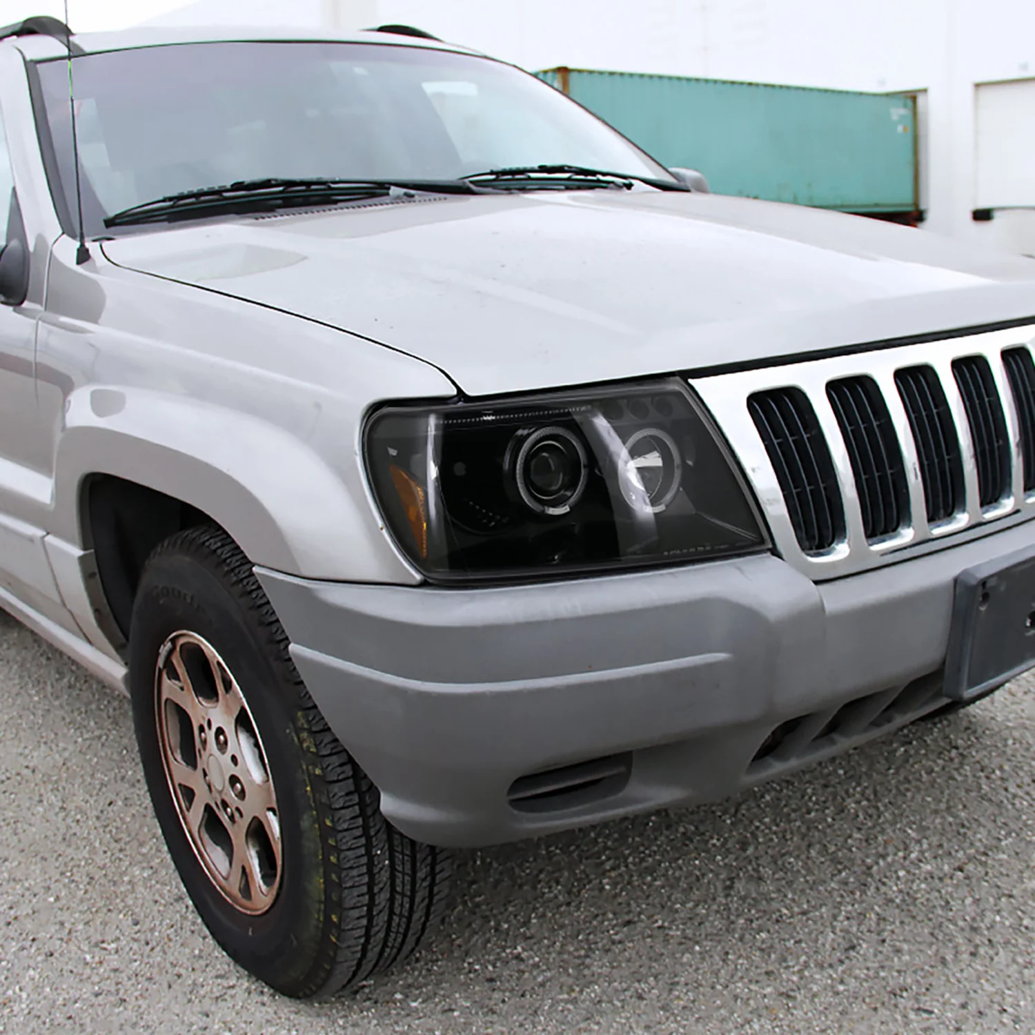 1999-2004 Jeep Grand Cherokee Dual Halo Projector Headlights Jet Black/Clear - Image 10