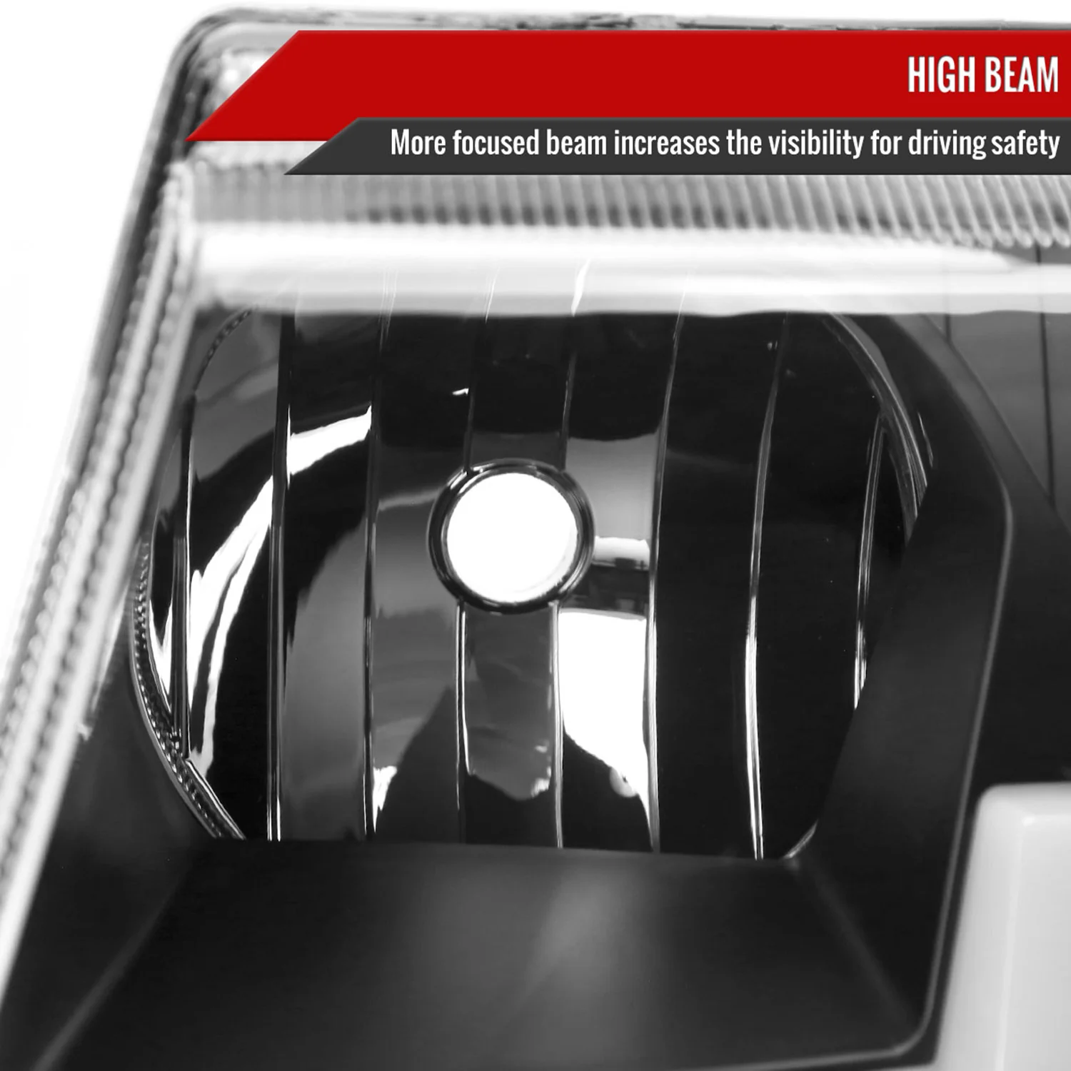 1999-2004 Jeep Grand Cherokee Factory Dual LED Bar Headlights Matt Black/Clear - Image 4