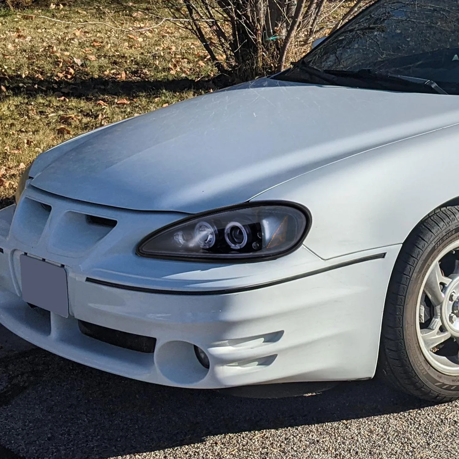 1999-2005 Pontiac Grand AM Dual Halo Projector Headlights Glossy Black/Smoke - Image 9