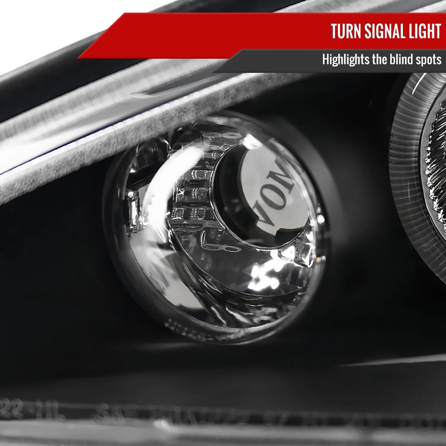 1999-2005 Pontiac Grand AM Dual Halo Projector Headlights Matte Black/Clear - Image 5