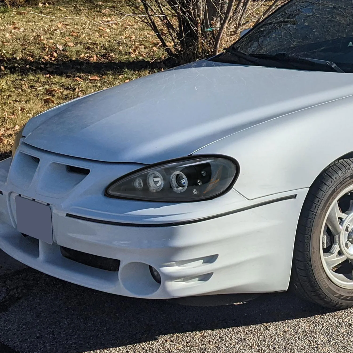 1999-2005 Pontiac Grand AM Dual Halo Projector Headlights Matte Black/Clear - Image 9