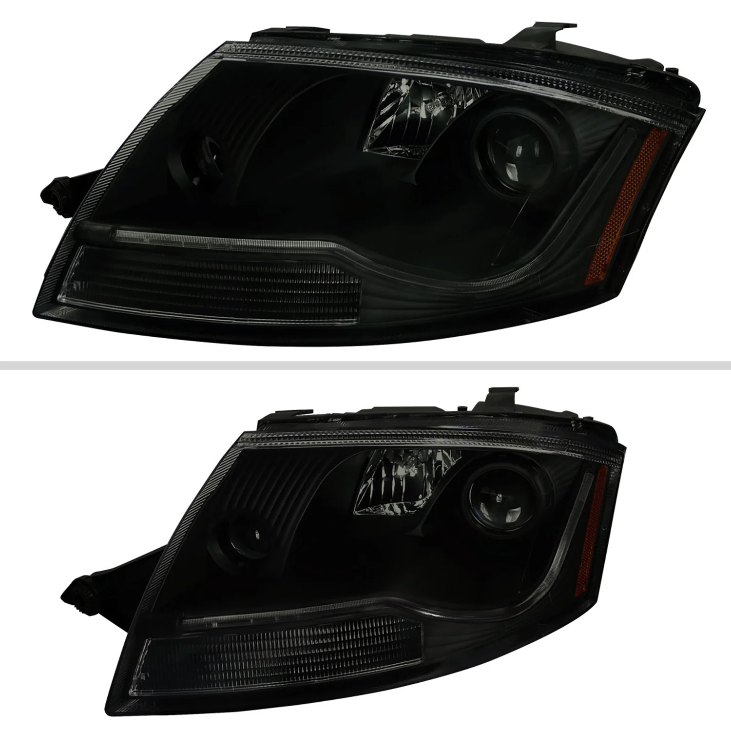 1999-2006 Audi TT LED Bar Projector Headlights Black Housing/Smoke Lens - Image 2