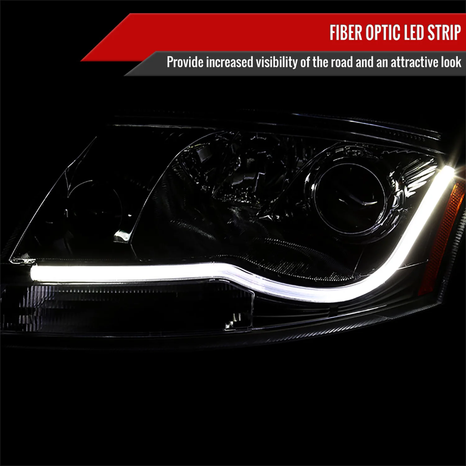 1999-2006 Audi TT LED Bar Projector Headlights Chrome Housing/Clear Lens - Image 2