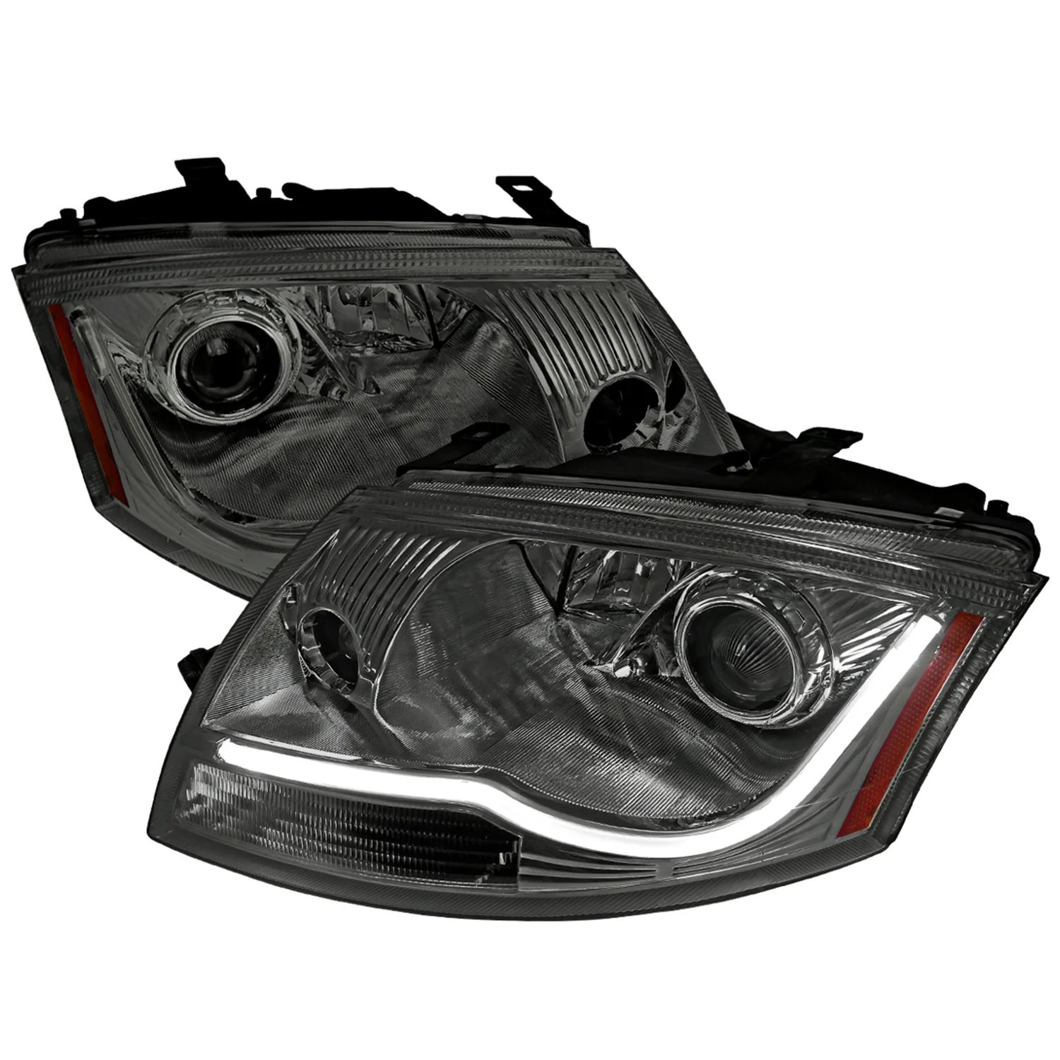 1999-2006 Audi TT LED Bar Projector Headlights Chrome Housing/Smoke Lens