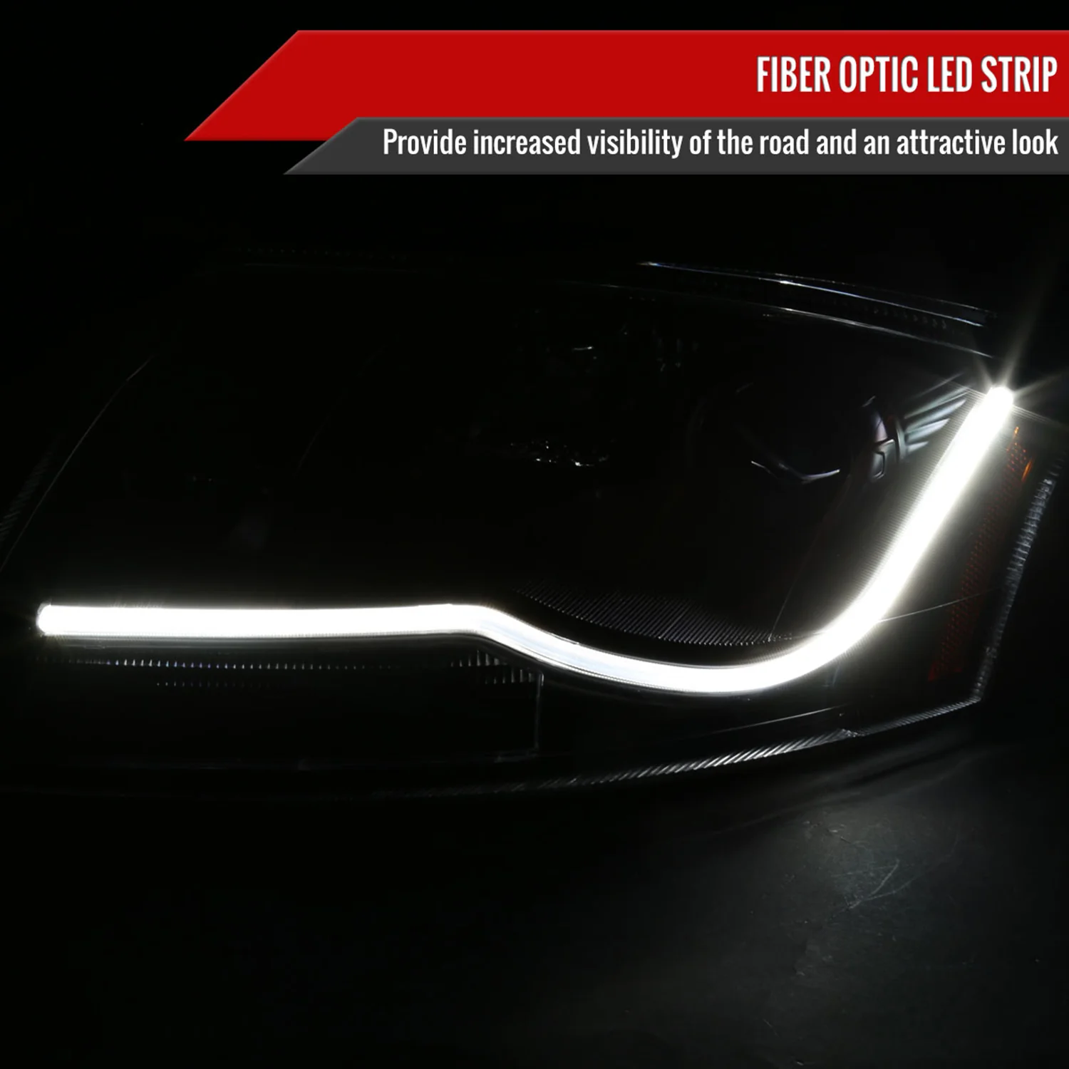 1999-2006 Audi TT LED Bar Projector Headlights Chrome Housing/Smoke Lens - Image 2