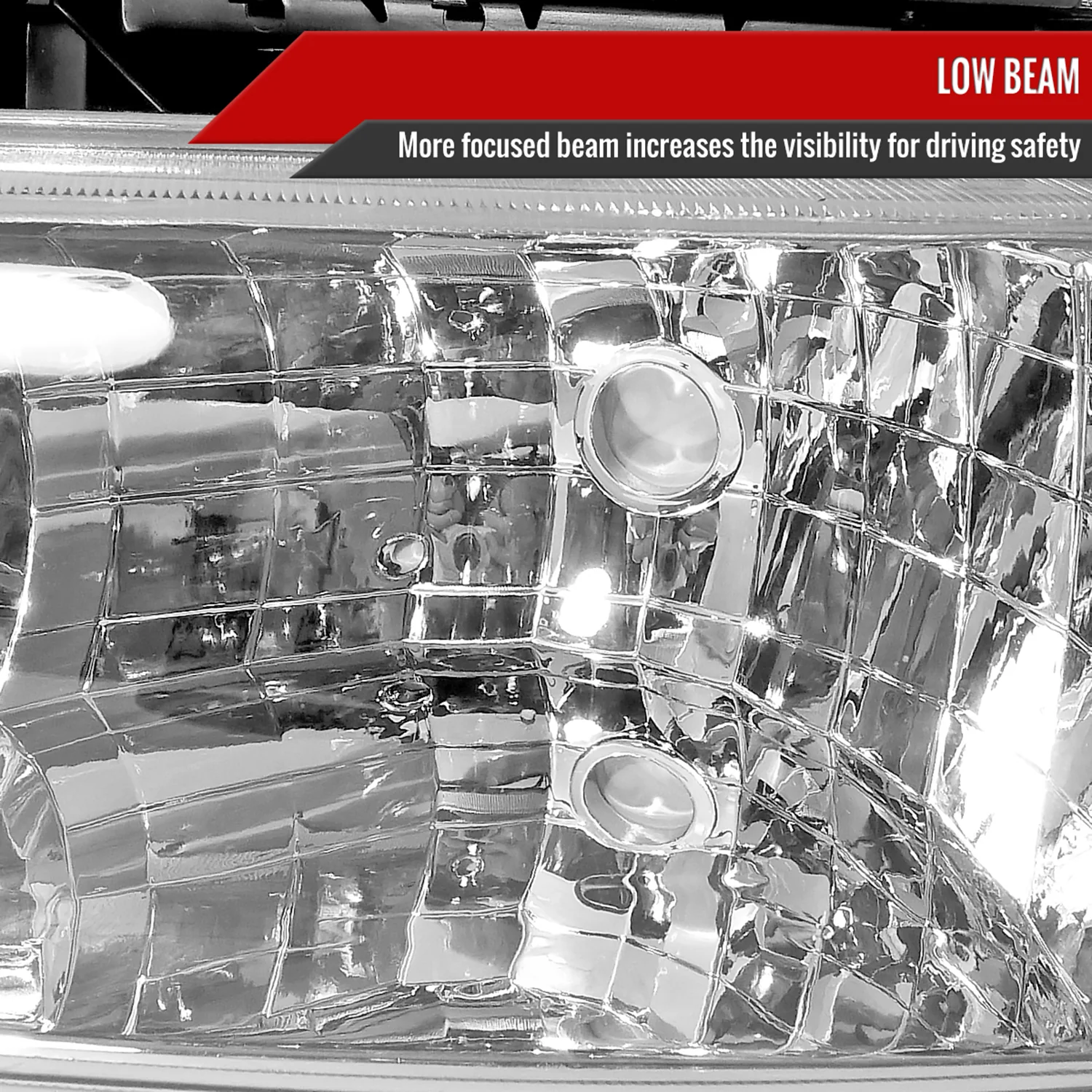 1999-2006 Chevy Silverado/Tahoe/Suburban Factory Style Headlights Chrome/Clear - Image 3