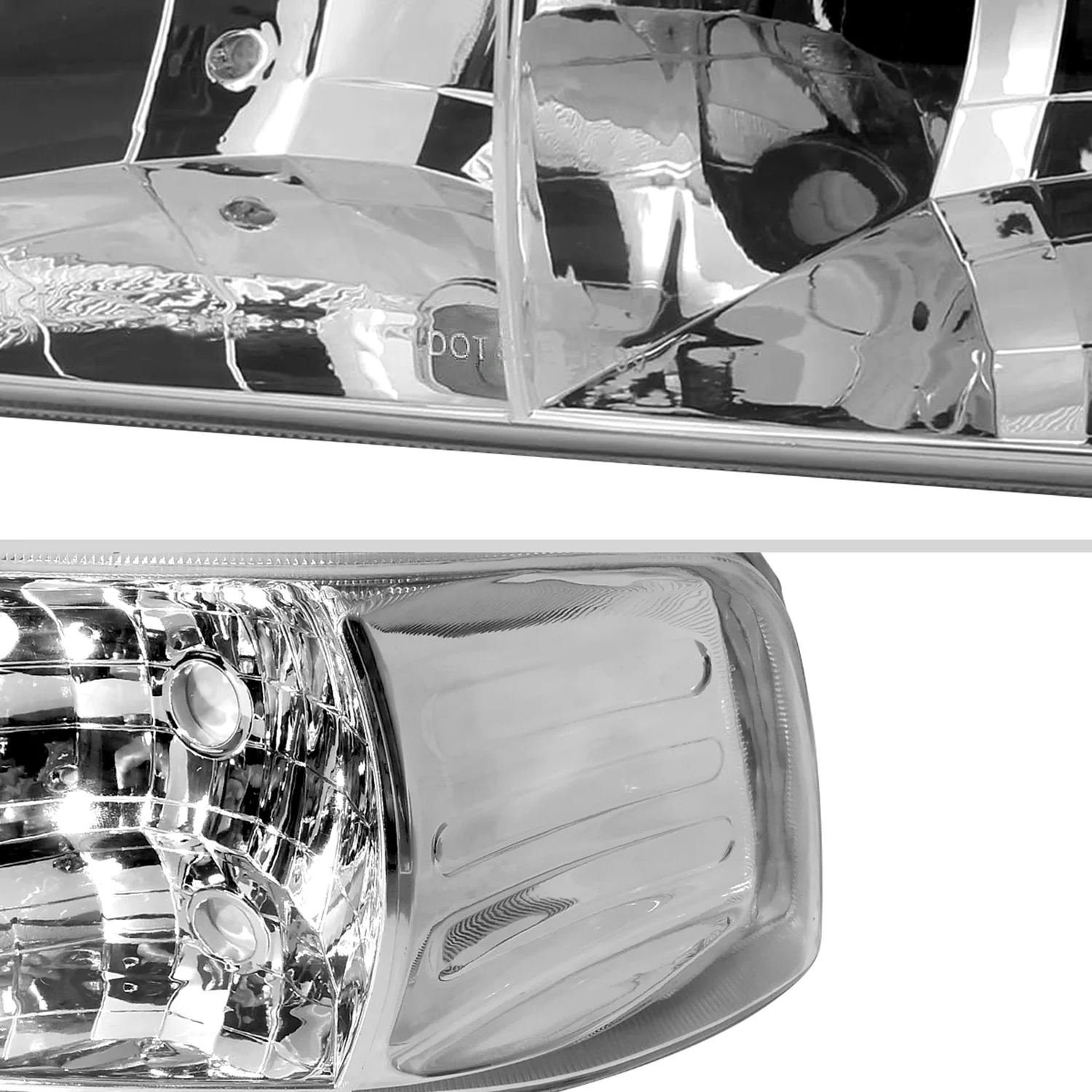 1999-2006 Chevy Silverado/Tahoe/Suburban Factory Style Headlights Chrome/Clear - Image 5