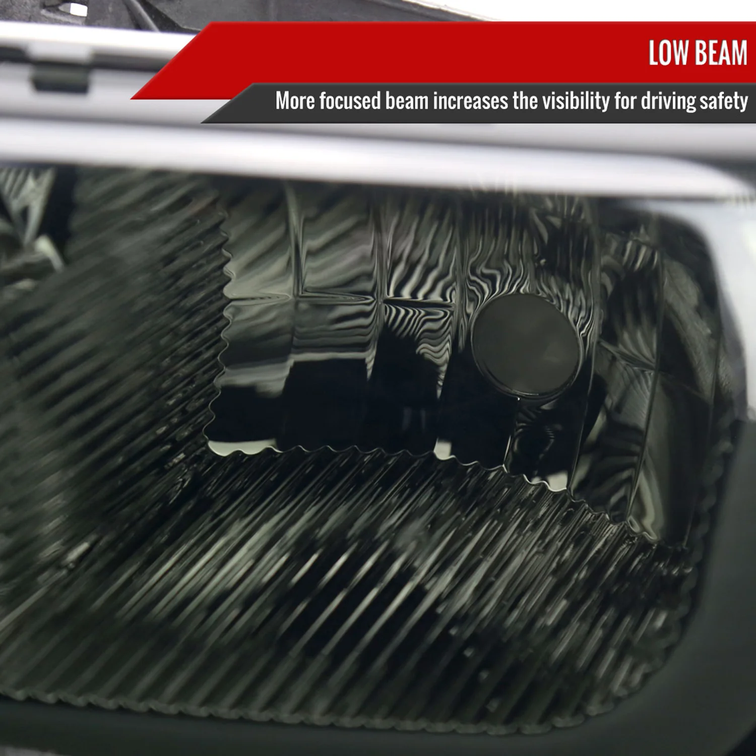 1999-2006 GMC Sierra/ 00-2006 Yukon/Yukon XL LED Tube Factory Headlights Smoke - Image 3