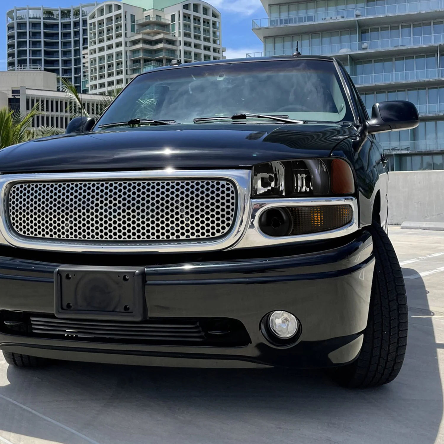 1999-2006 GMC Sierra 1500/2500/3500 Yukon/ XL Headlights&Bumper Lights Smoke - Image 10