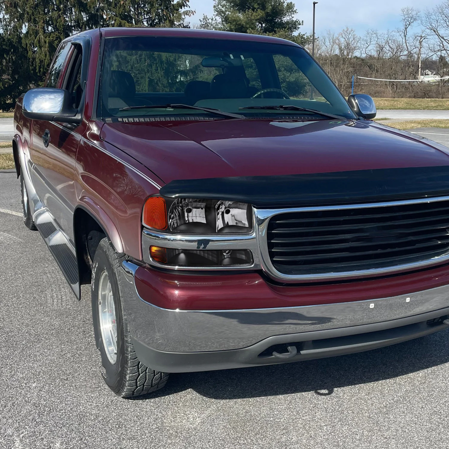 1999-2006 GMC Sierra/ 2000-2006 Yukon/XL Factory Bumper Lights Matt Black - Image 9