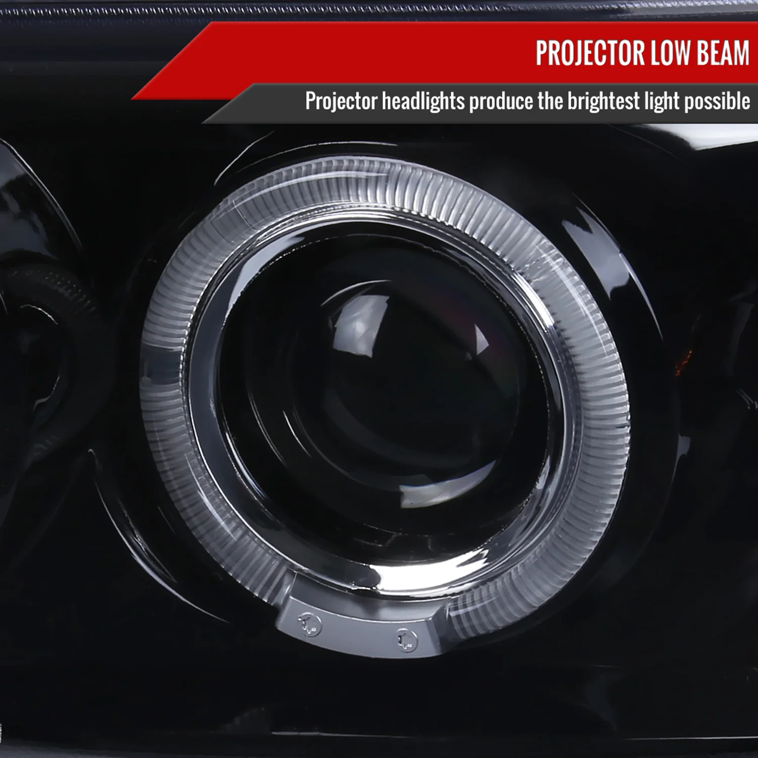 1999-2006 GMC Sierra/ Yukon/Yukon XL Dual Halo Headlights Signal Lights Black - Image 3