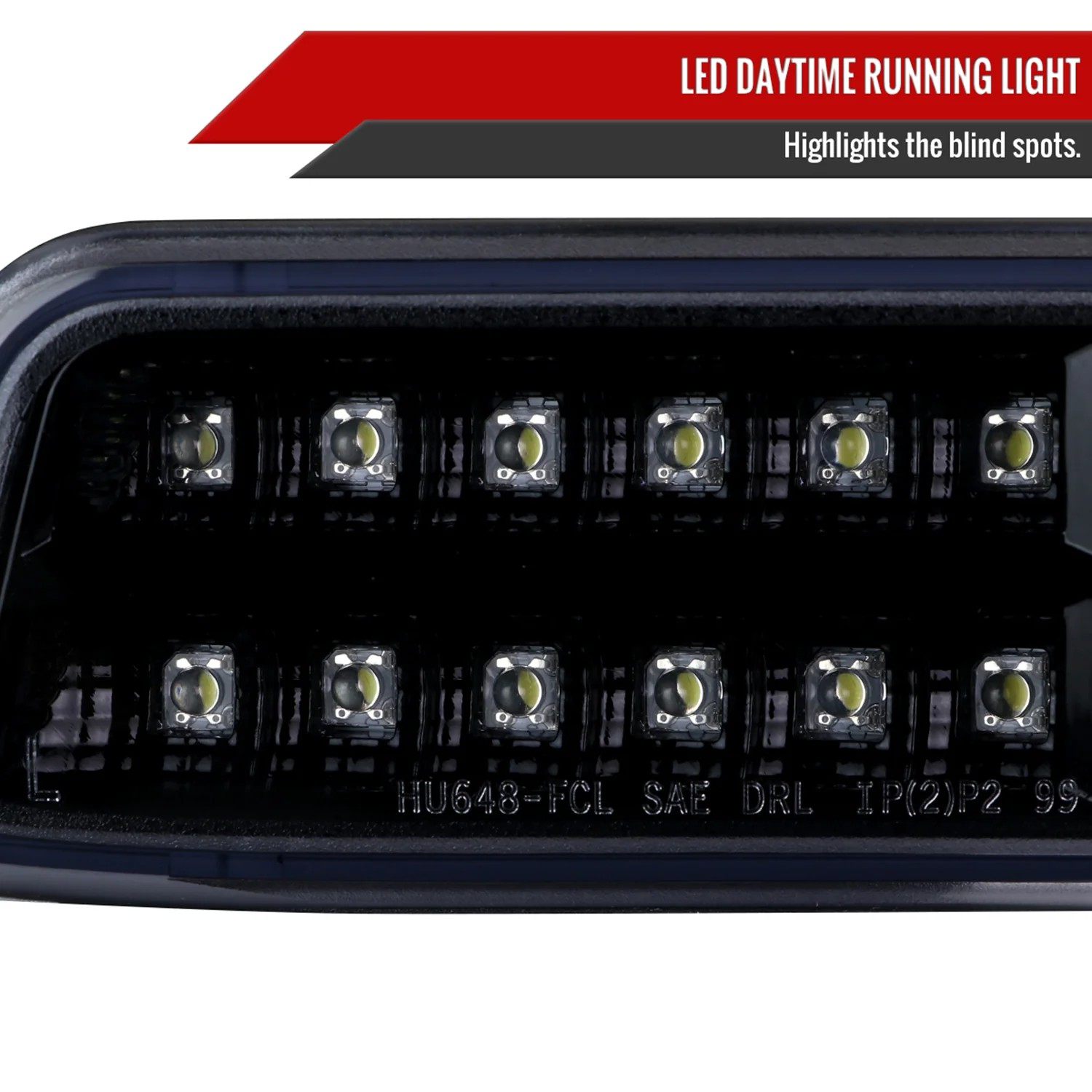 1999-2006 GMC Sierra/ Yukon/Yukon XL Dual Halo Headlights Signal Lights Black - Image 9