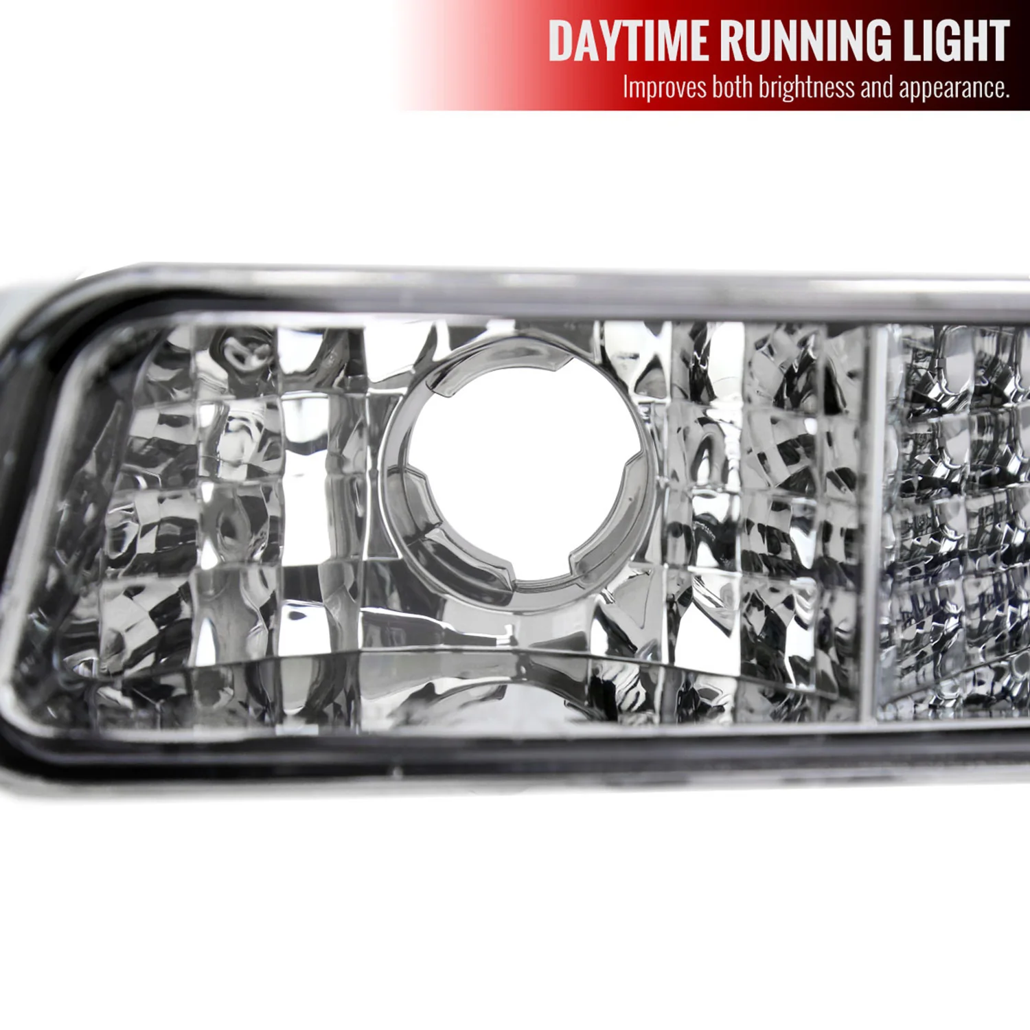 1999-2006 GMC Sierra/Yukon/Yukon XL Headlights&Bumper Lights Amber & Chrome - Image 5