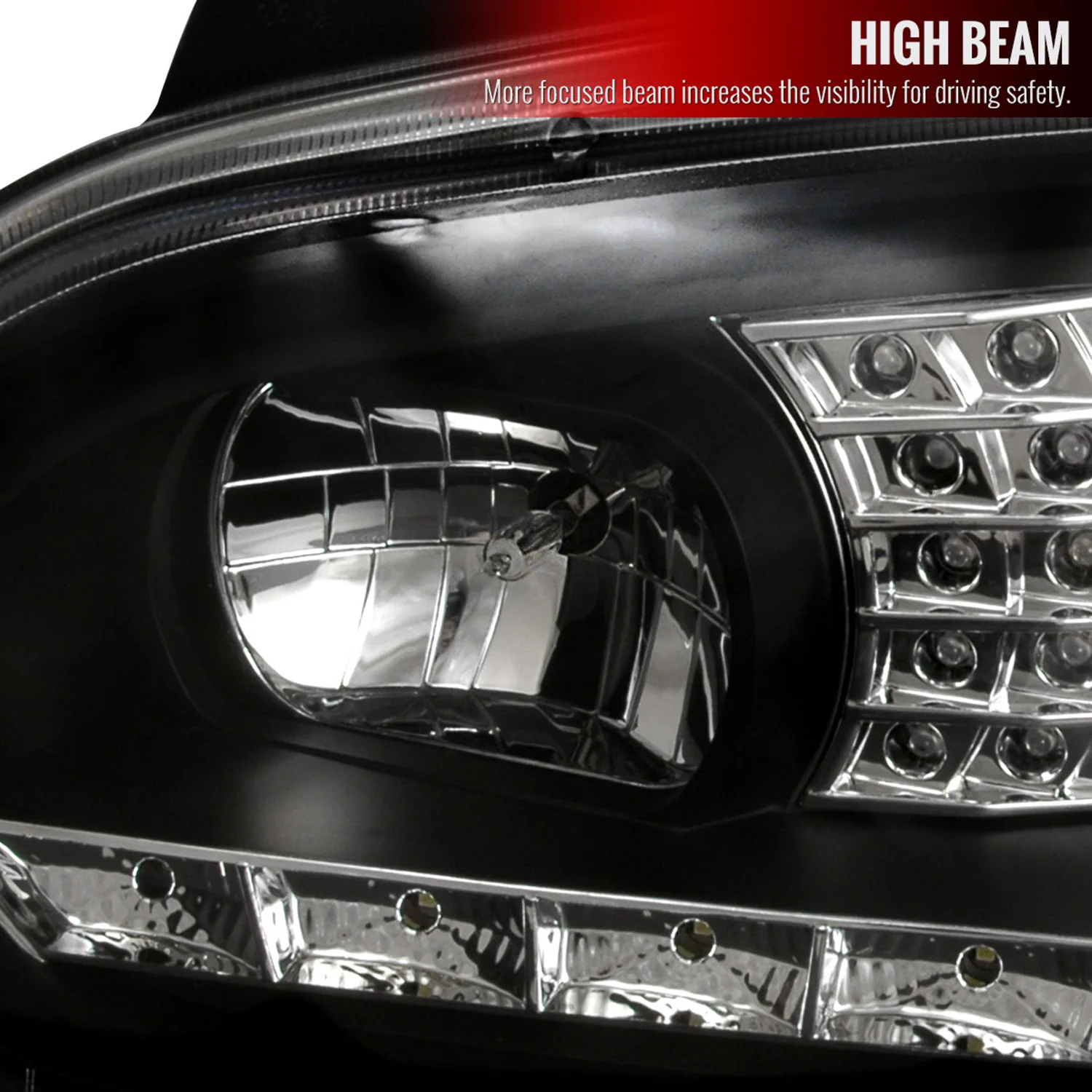 1999-2006 VW Golf Mk4 GTI/R32 Cabrio Headlights R8 LED Light&LED Signal Black - Image 4