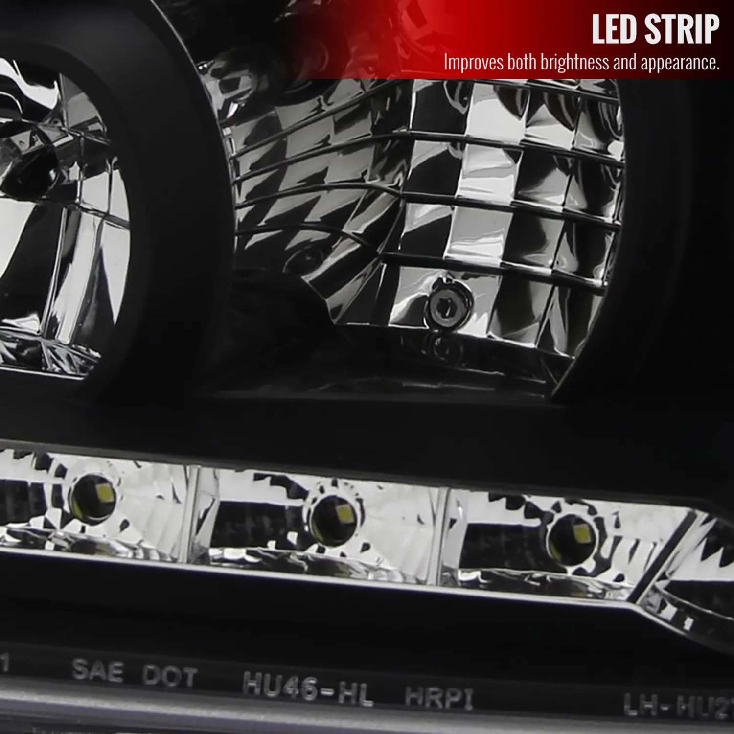 1999-2006 VW Golf Mk4 GTI/R32 Cabrio Projector Headlights R8 LED Light Black - Image 6