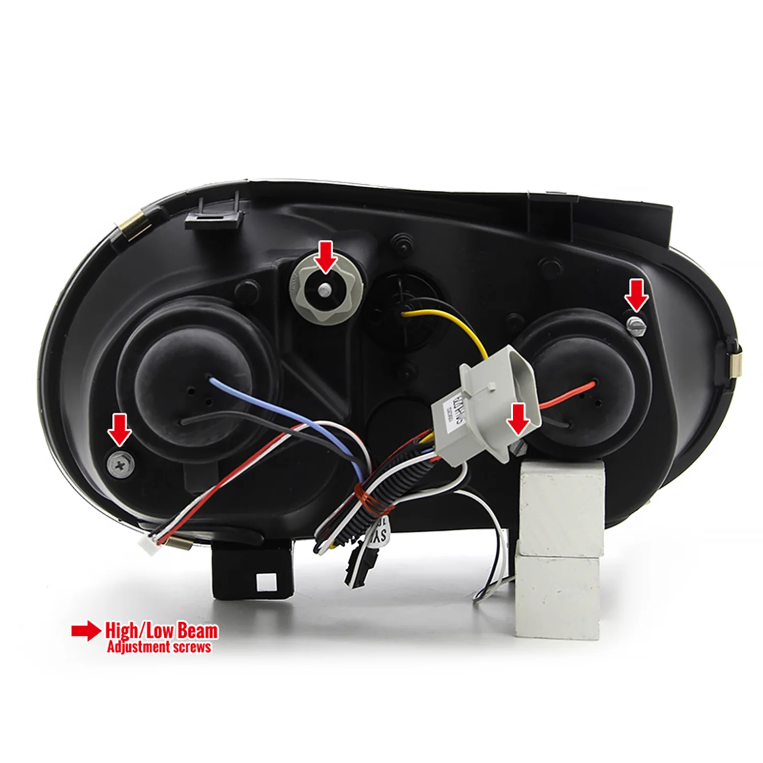 1999-2006 VW Golf Mk4 GTI/R32 Cabrio Projector Headlights R8 LED Light Smoke - Image 9