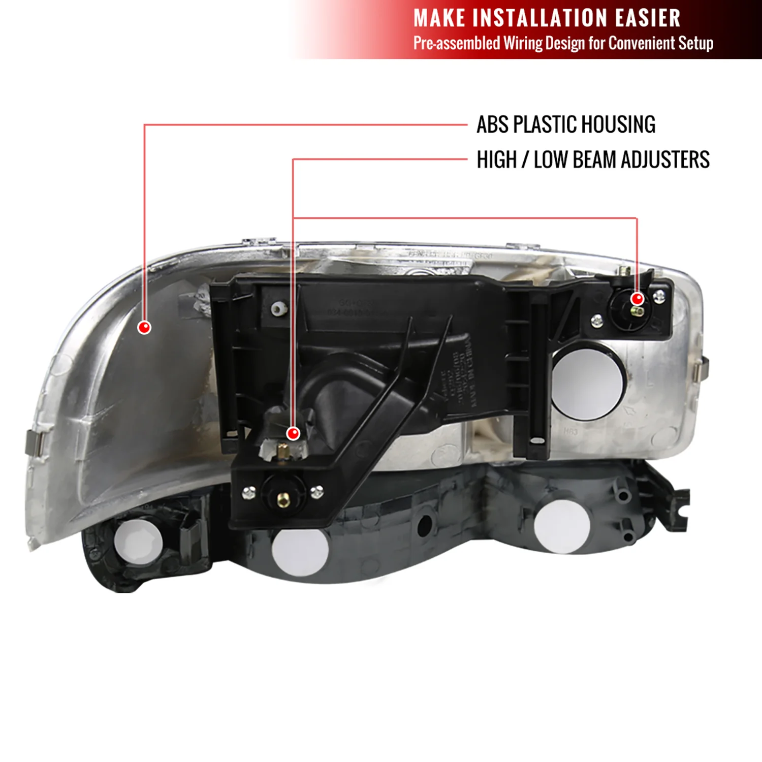 1999-2007 GMC Sierra/ Yukon/Yukon XL Factory Crystal Headlights Amber & Smoke - Image 9