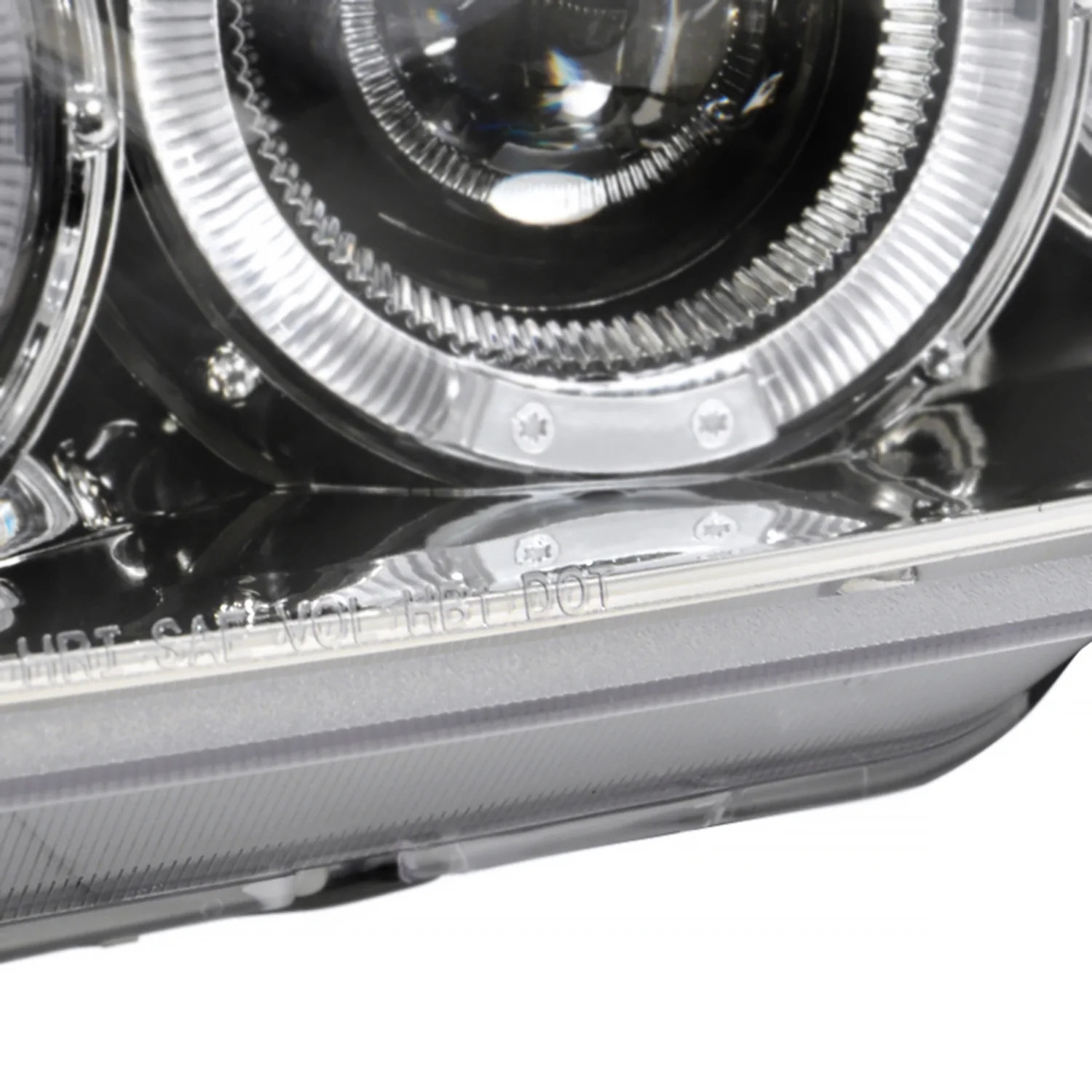 2000-2001 Nissan Maxima Dual Halo Projector Headlights Chrome/Clear Lens - Image 7