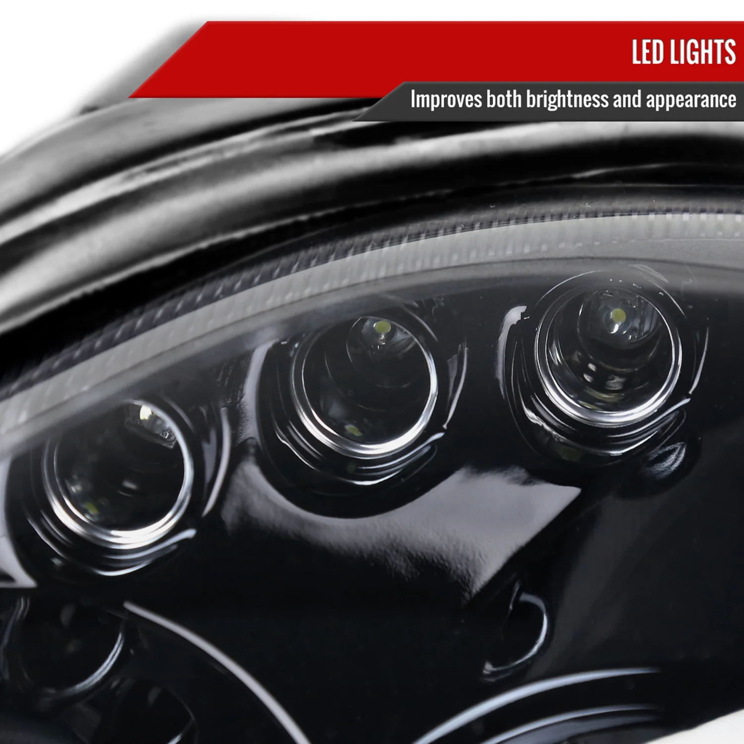 2000-2002 Dodge Plymouth Neon Dual Halo Projector Headlights Black/Smoke - Image 5