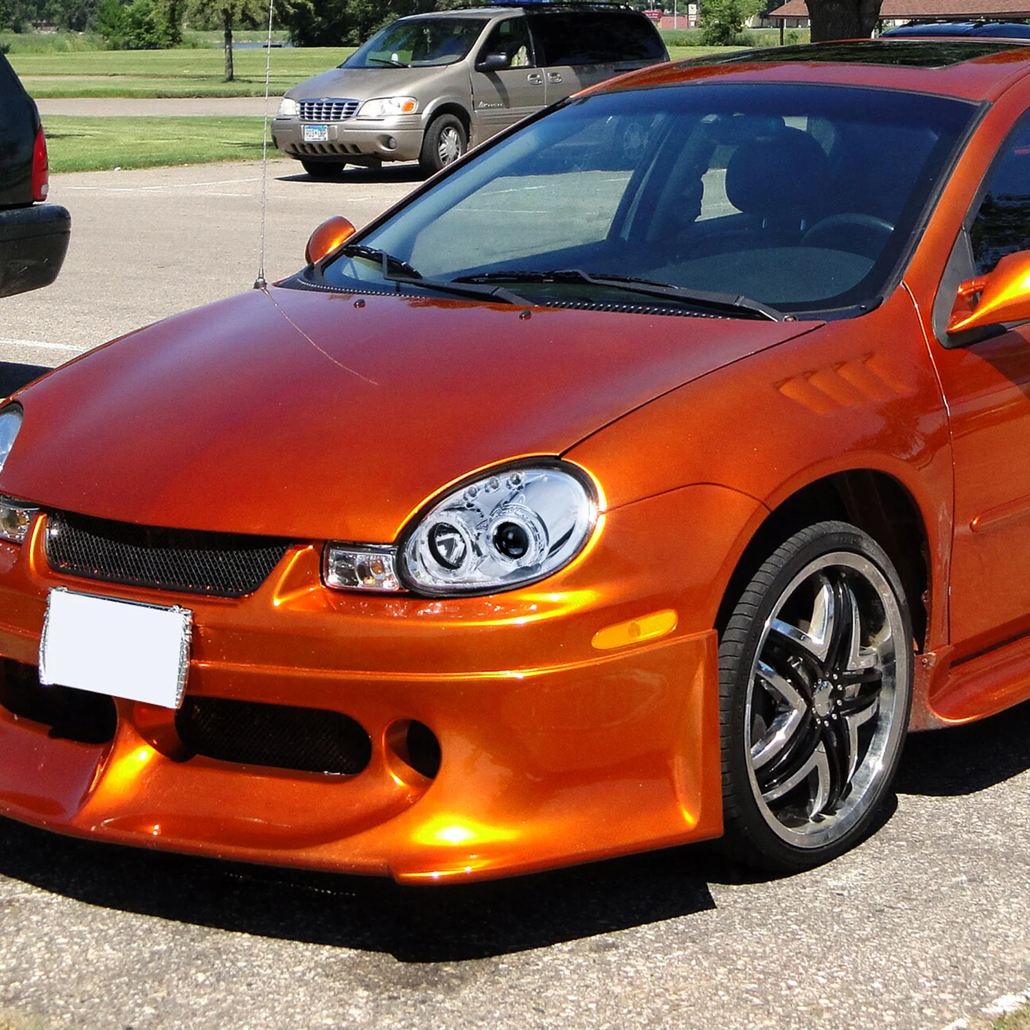2000-2002 Dodge Plymouth Neon Dual Halo Projector Headlights Chrome/Clear Lens - Image 10