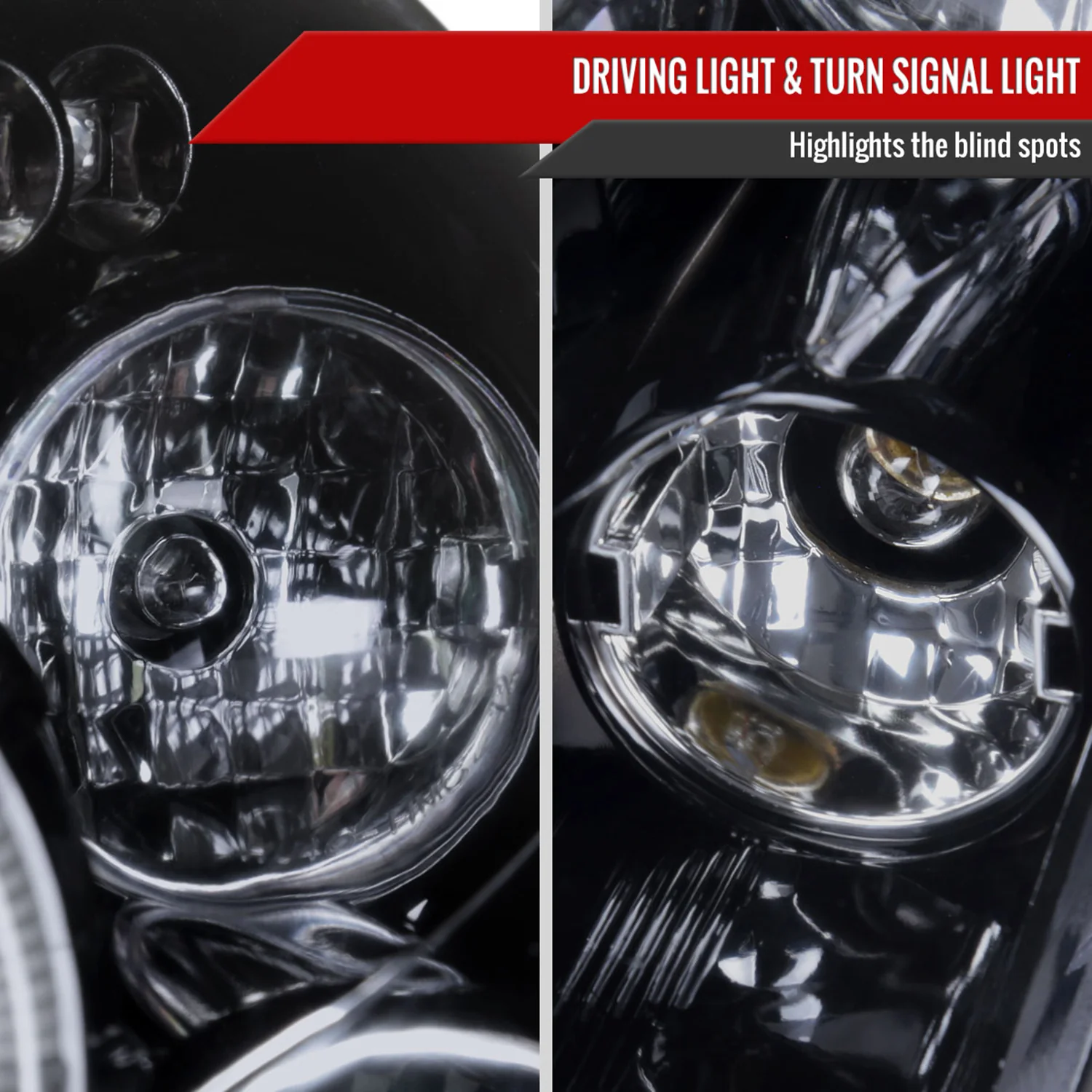 2000-2004 Ford Focus Dual Halo Projector Headlights Glossy Black/Smoke Lens - Image 6