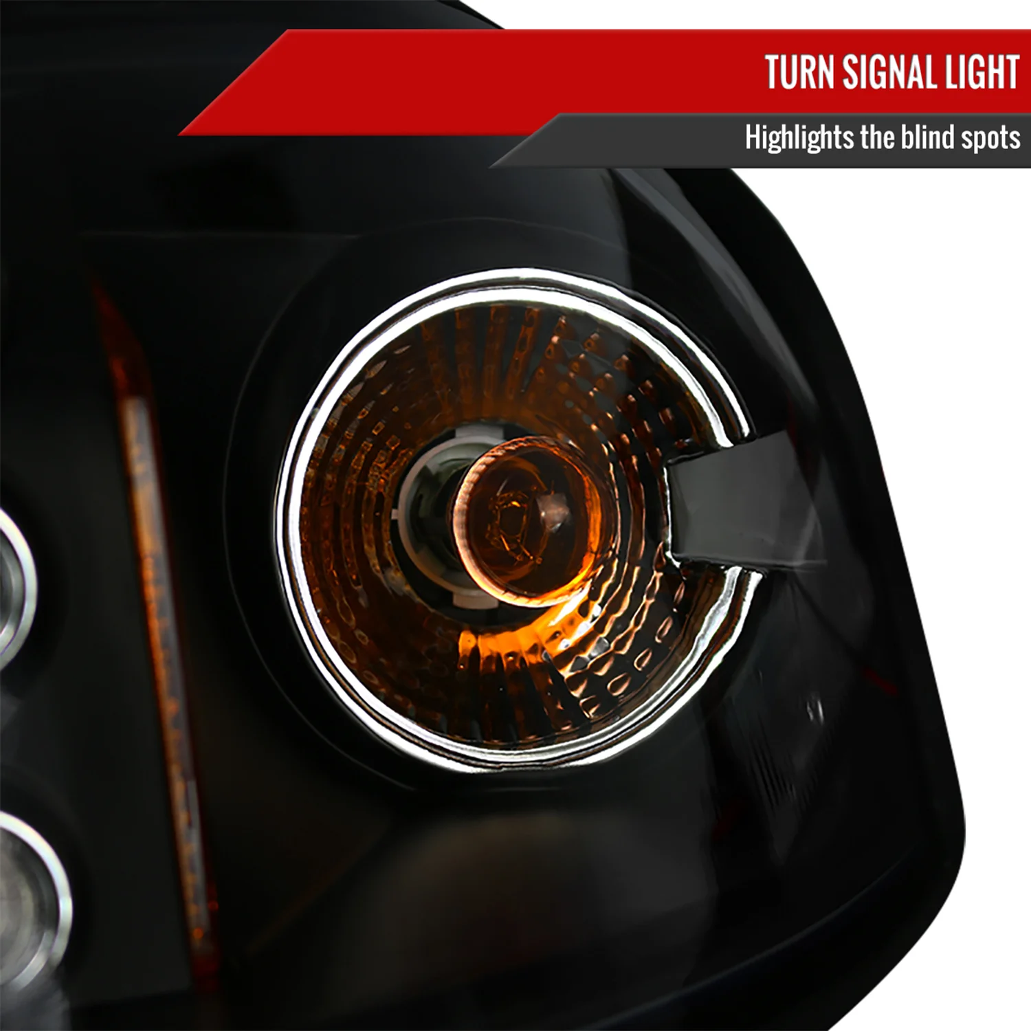 2000-2005 Chevy Impala Dual Halo Projector Headlights Matte Black/Clear Lens - Image 6