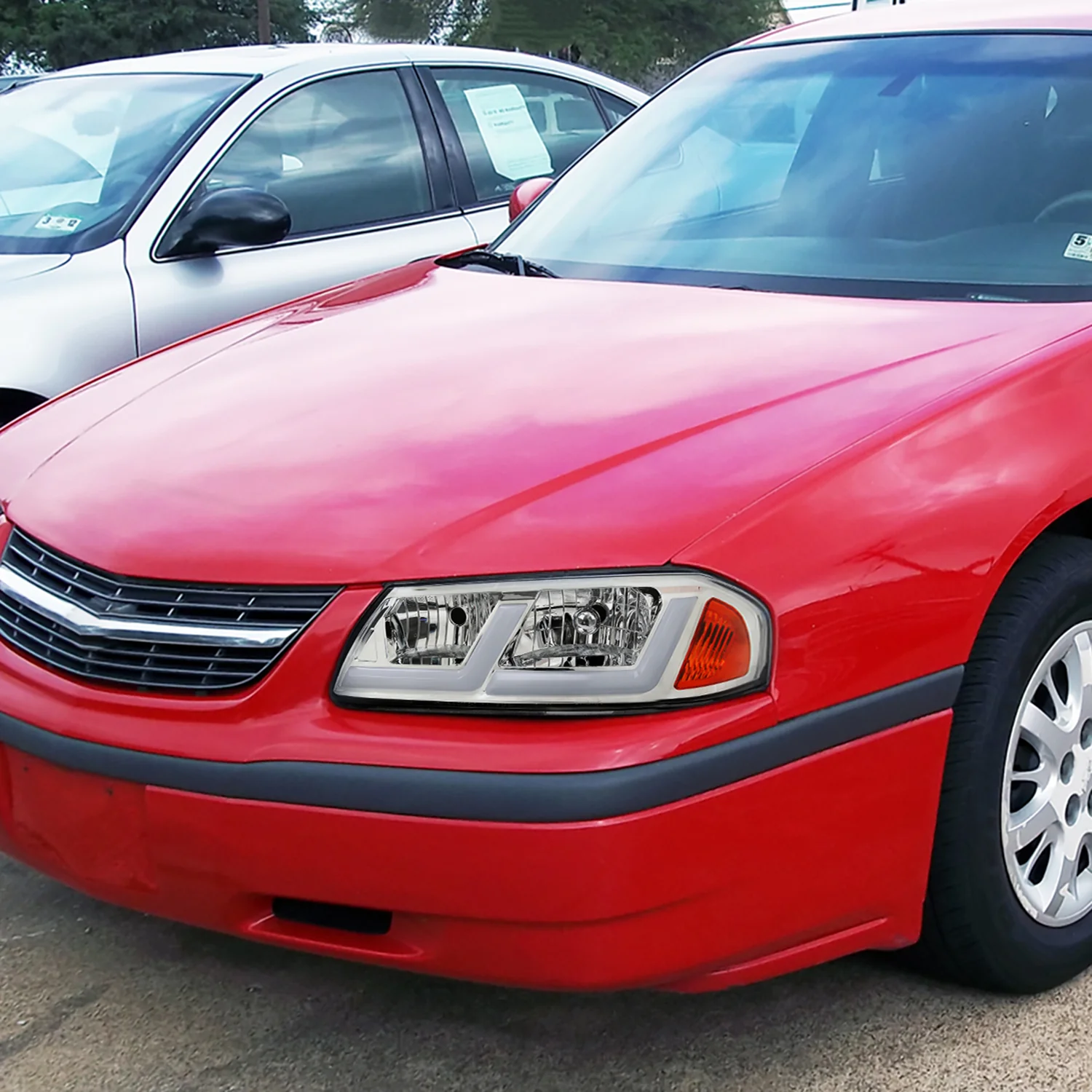 2000-2005 Chevy Impala LED Bar Factory Style Headlights Chrome/Clear Lens - Image 10