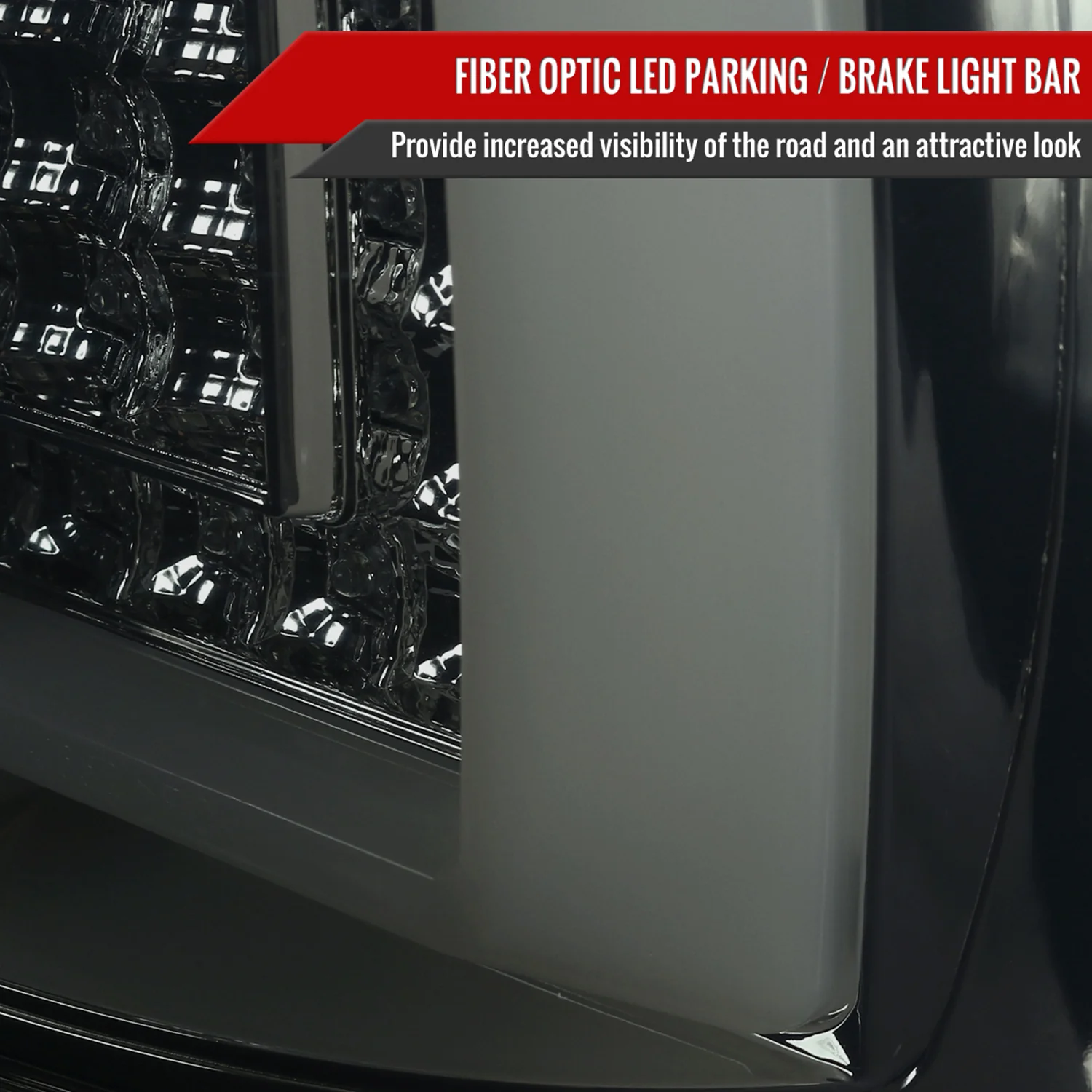 2000-2006 Chevy Suburban/Tahoe/Yukon/Yukon XL LED C Bar Tail Lights Smoke - Image 3