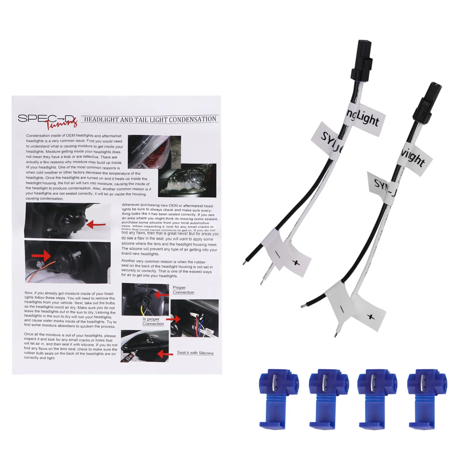 2000-2006 GMC Sierra/Denali/Yukon LED Strip Projector Headlights Matt Black - Image 10